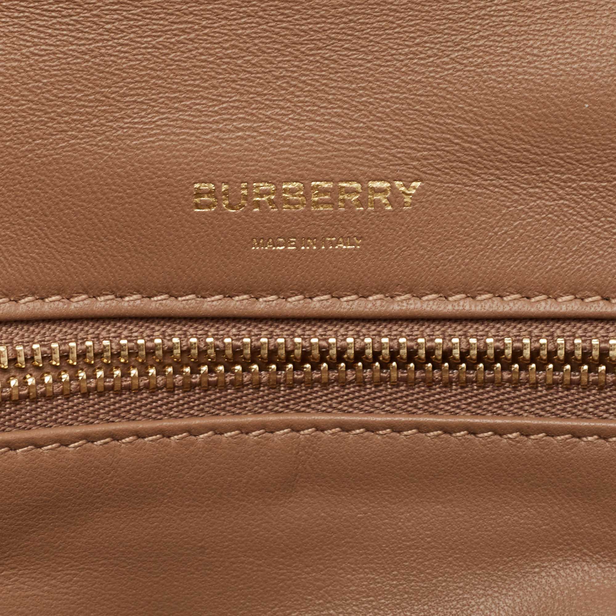 Burberry Brown Leather Small Olympia Shoulder Bag