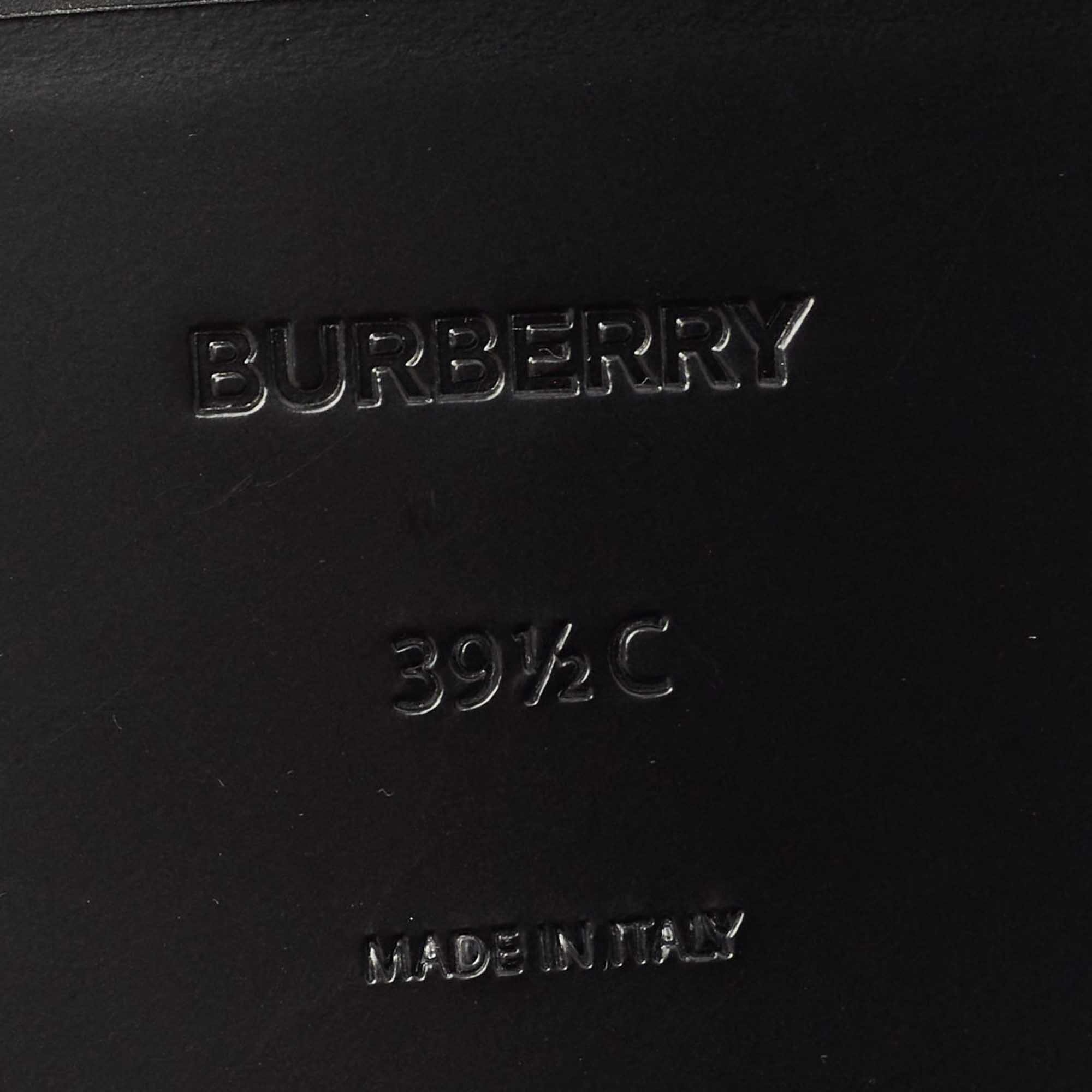 Burberry Black Leather Lace Up Derby Size 39.5