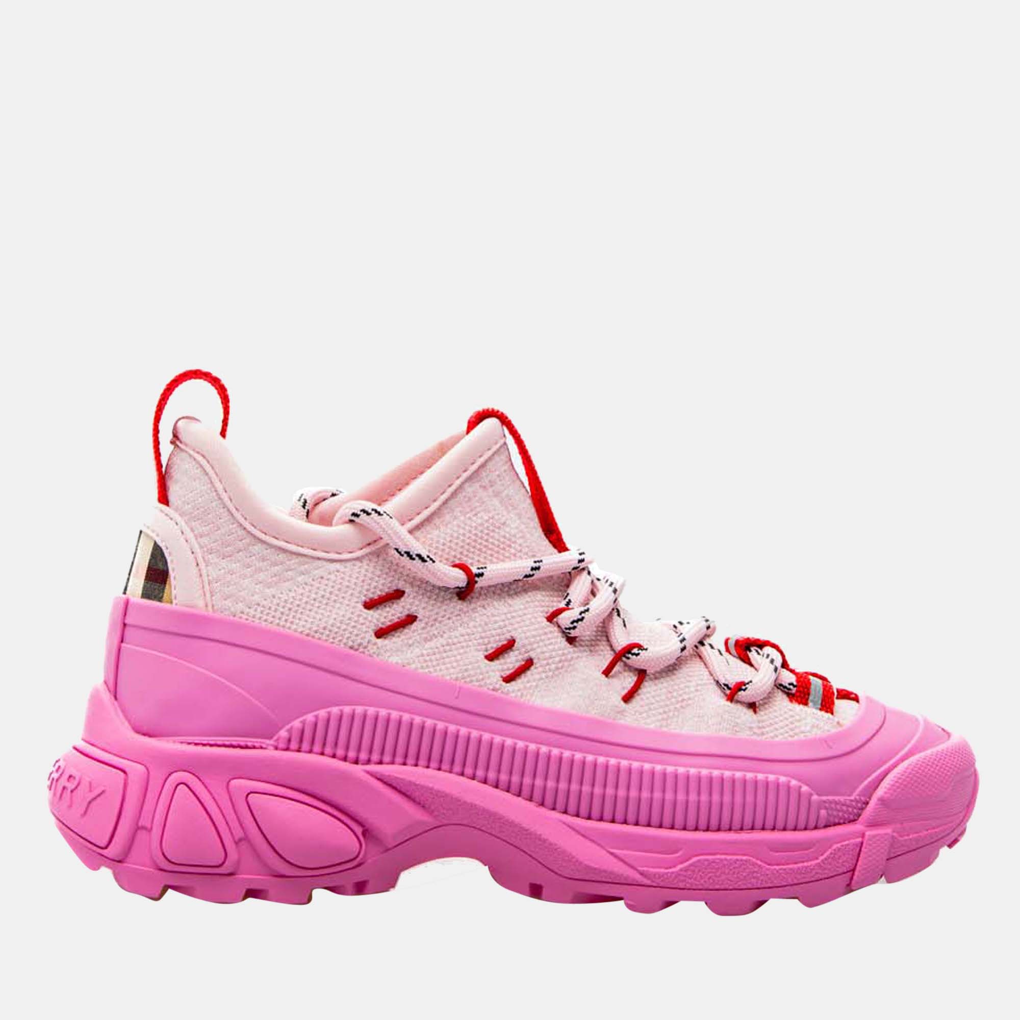 Buberry (Kids) Pink Knit Mini Arthur Sneakers EU 31