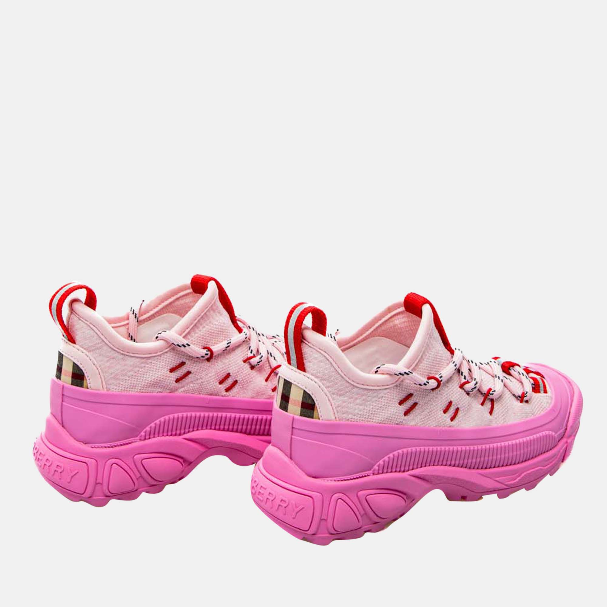 Buberry (Kids) Pink Knit Mini Arthur Sneakers EU 31
