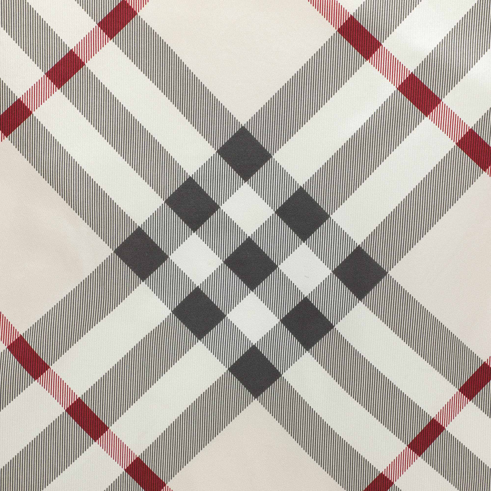 Burberry Multicolor Nova Check Print Silk Square Scarf