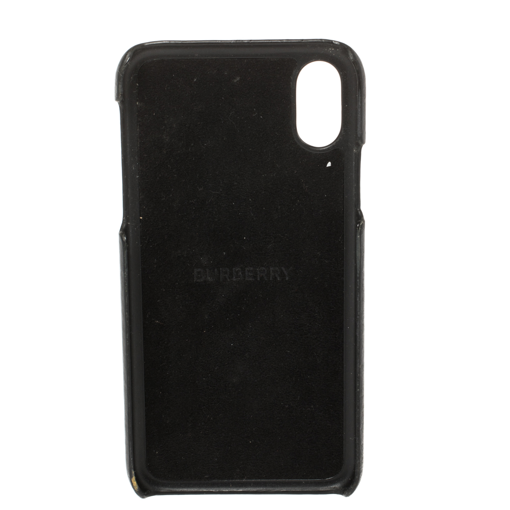 Burberry Black Leather Iphone X/XS Case