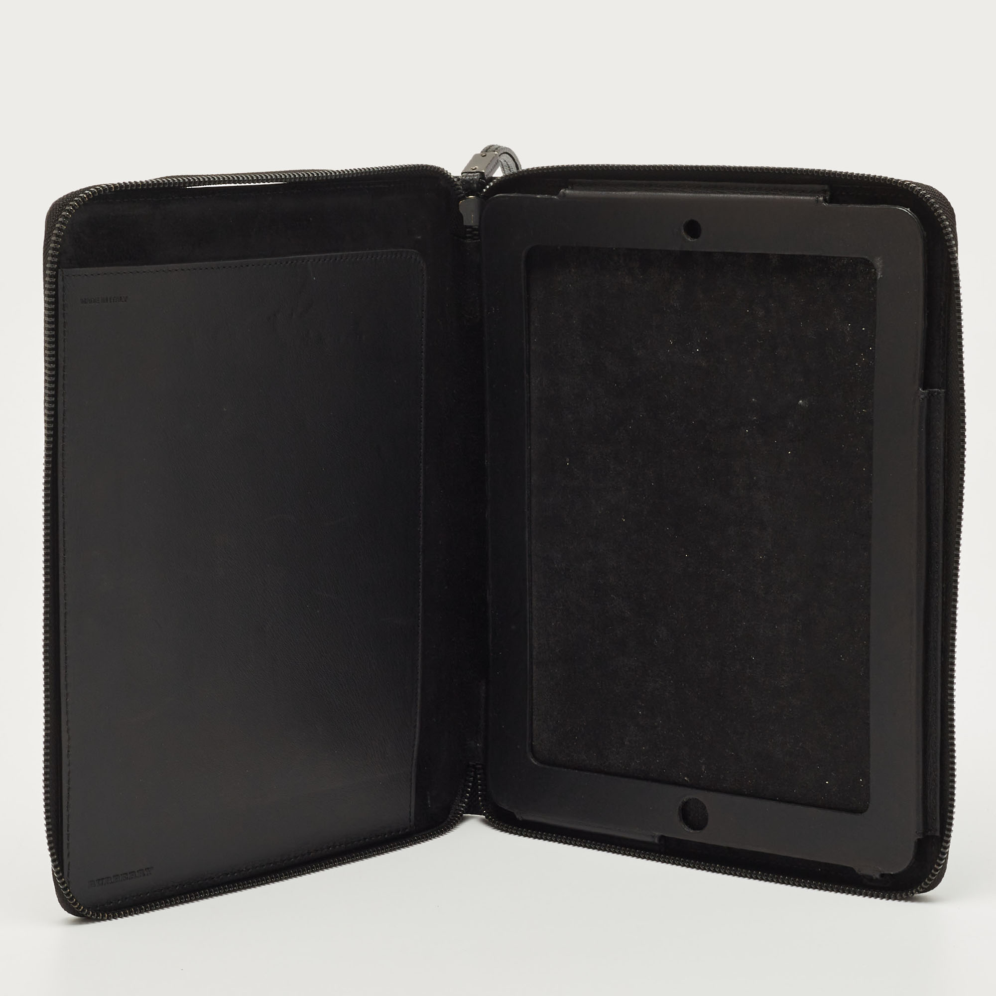 Burberry Black Leather Tablet Case