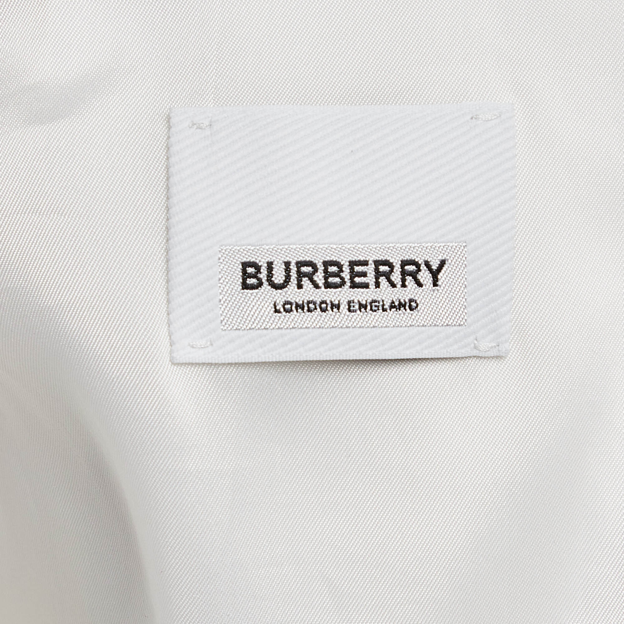 Burberry Grey Contrast Stripe Wool Trousers M