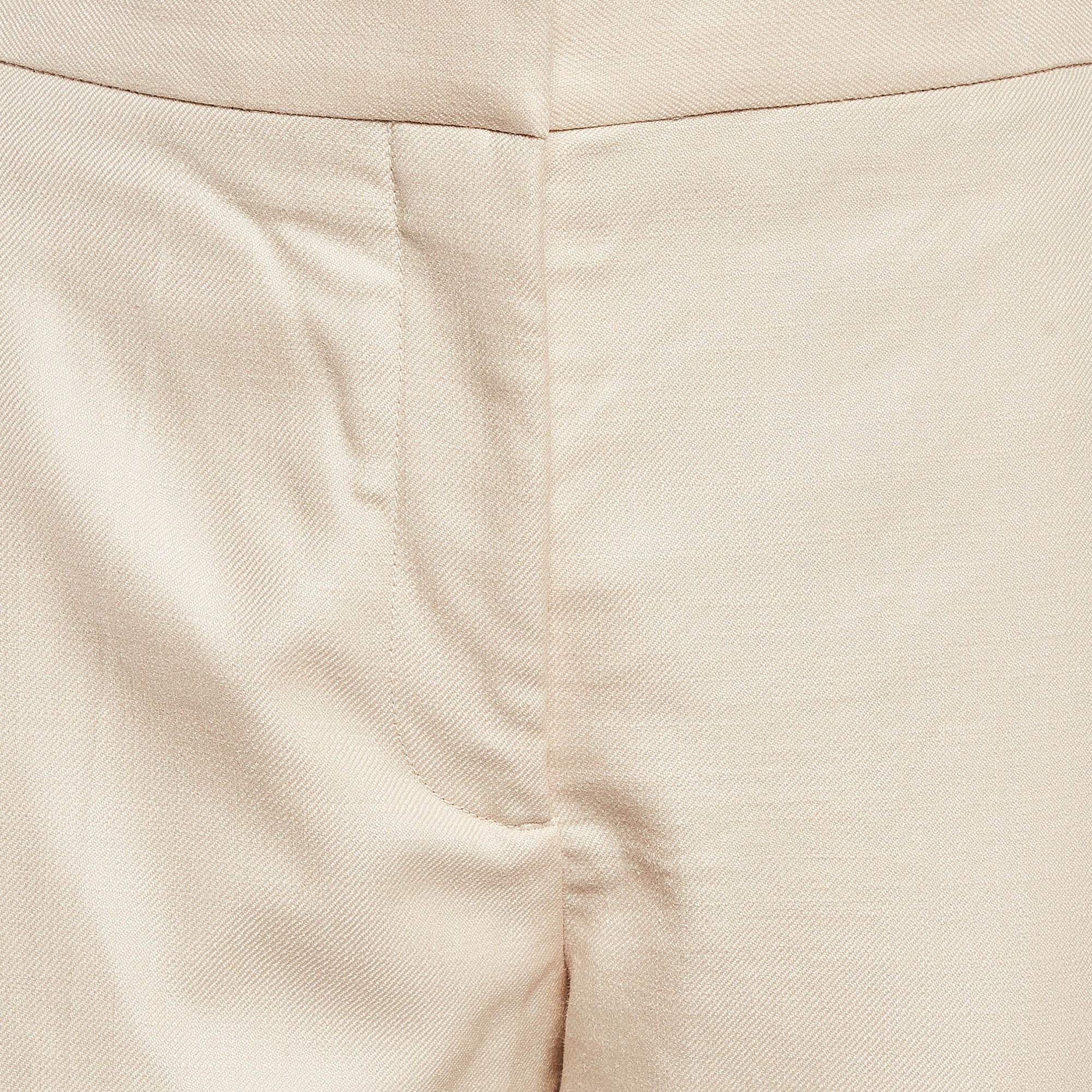 Burberry Beige Wool Blend Trousers S