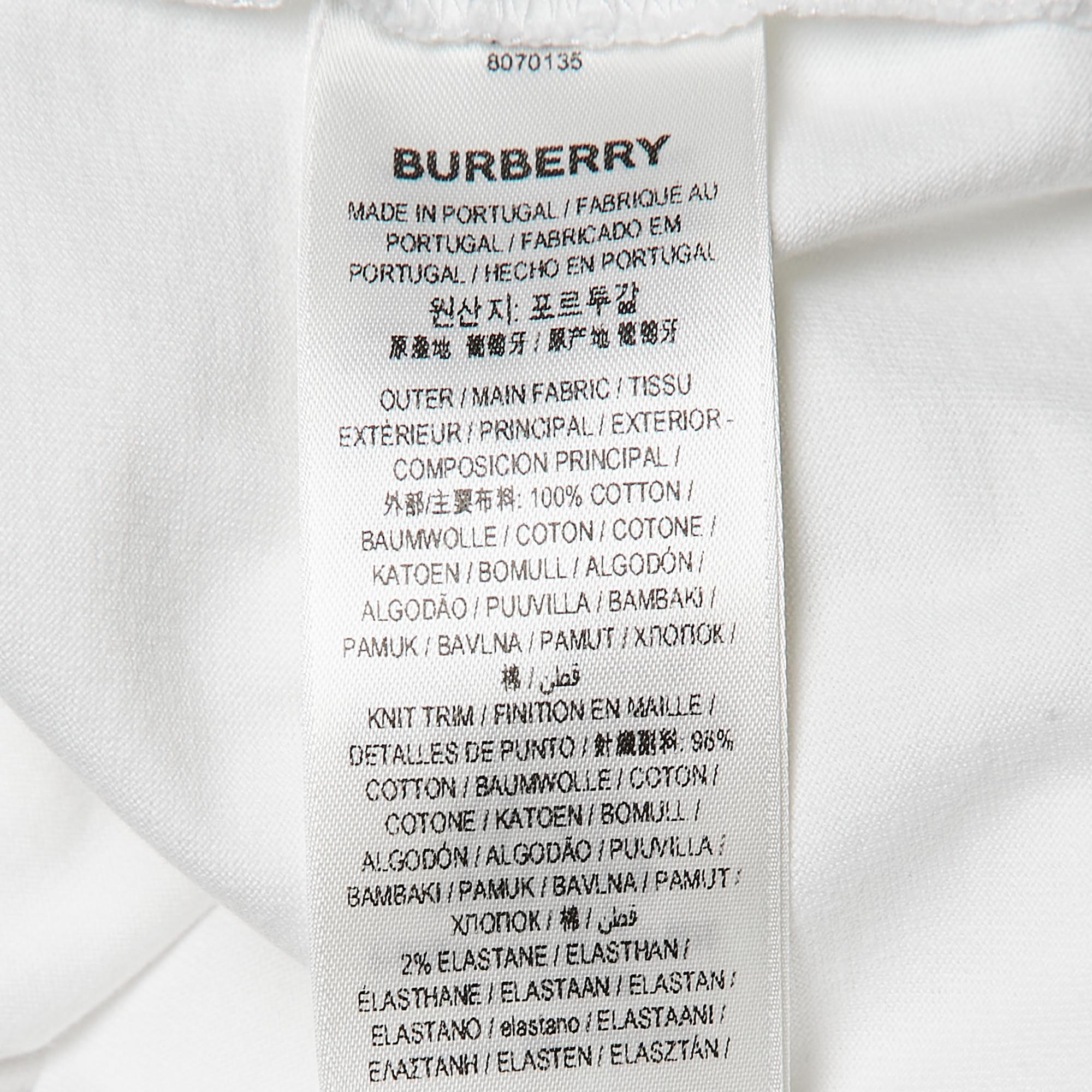 Burberry Logo Print Cotton Oversized T-Shirt S