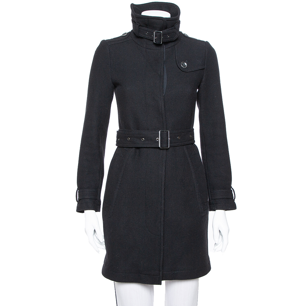 Burberry Brit Black Wool Belted Rushworth Mid Length Coat
Burberry Brit Black Wool Belted Rushworth Mid Length Coat