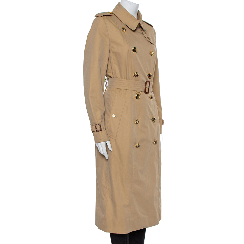 

Burberry Beige Cotton Belted Double Breasted The Chelsea Trench Coat