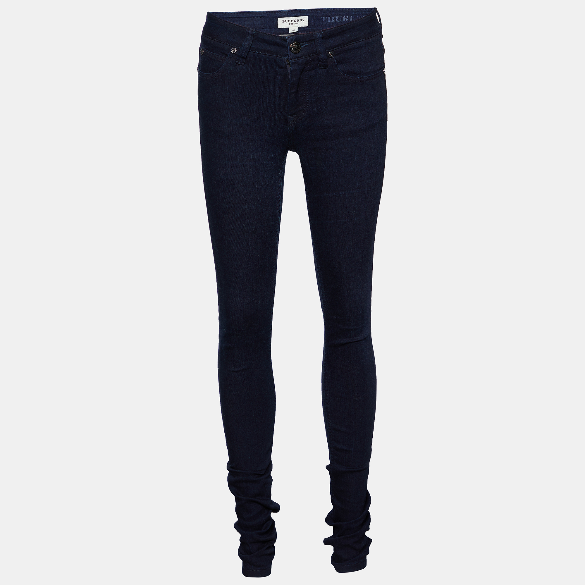 Burberry Navy Blue Denim Thurlestone Skinny Jeans S Waist 28