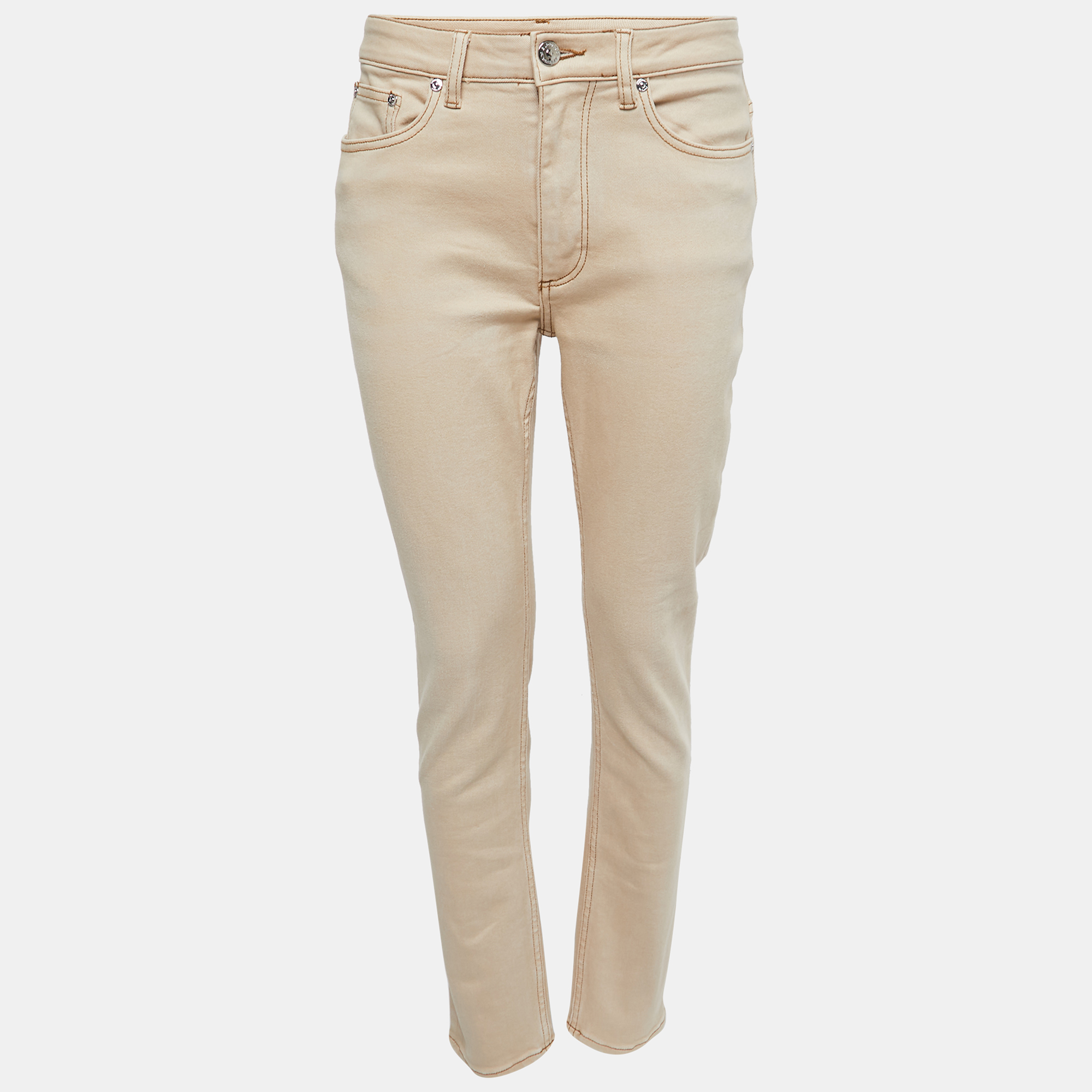 Burberry Beige Denim Slim-Fit Jeans M Waist 28