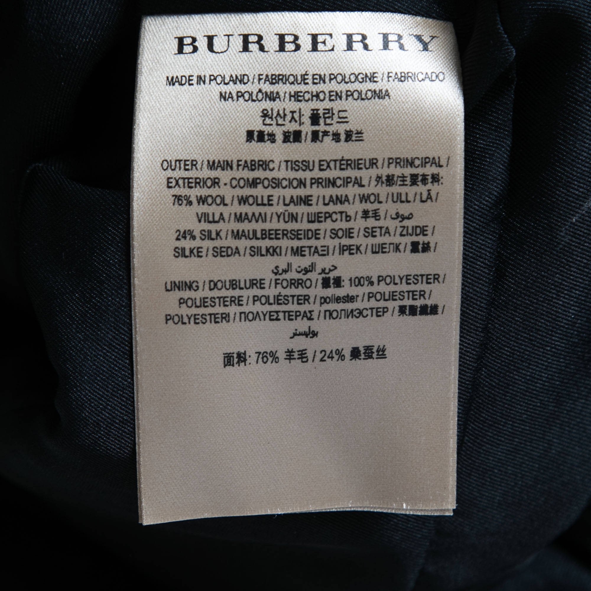 Burberry Black Crepe Wool Sleeveless Top M