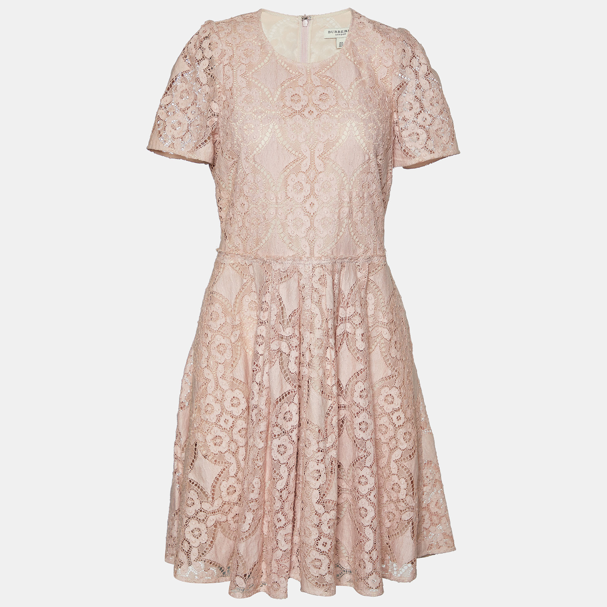 Burberry  Pink Lace Midi Dress M