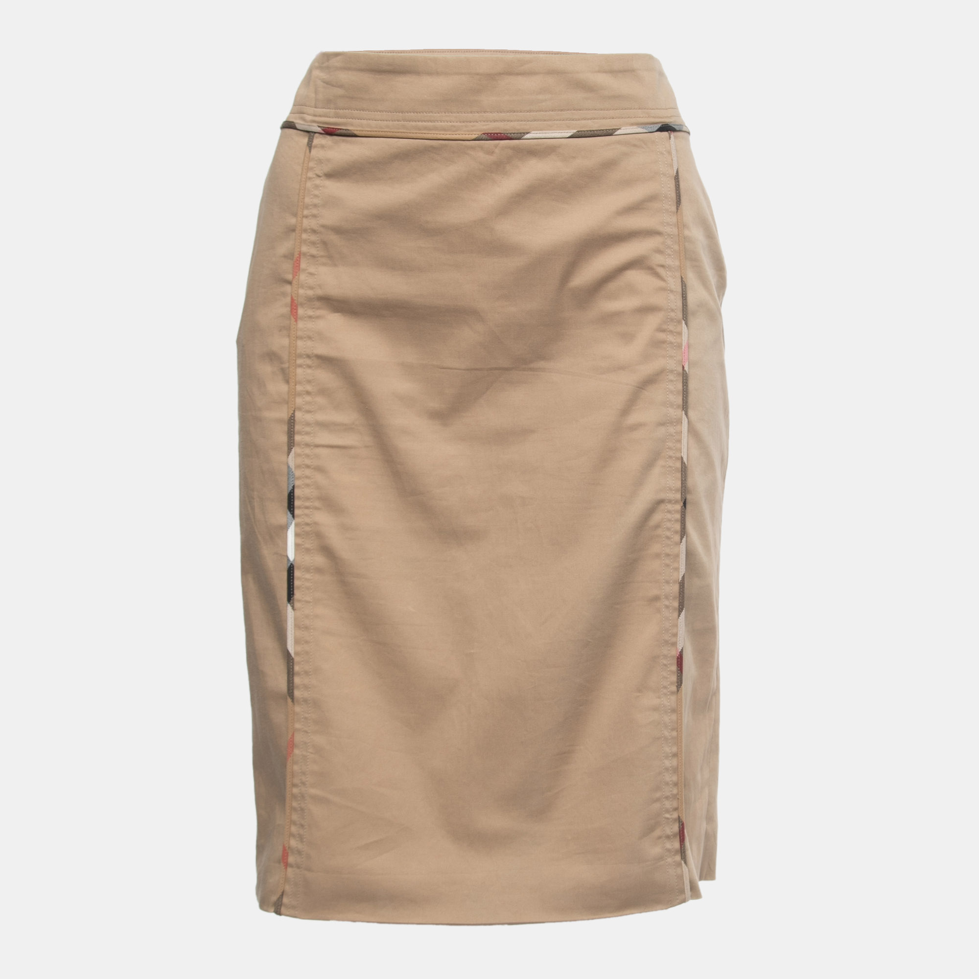 Burberry Beige Cotton Knee-Length Skirt S