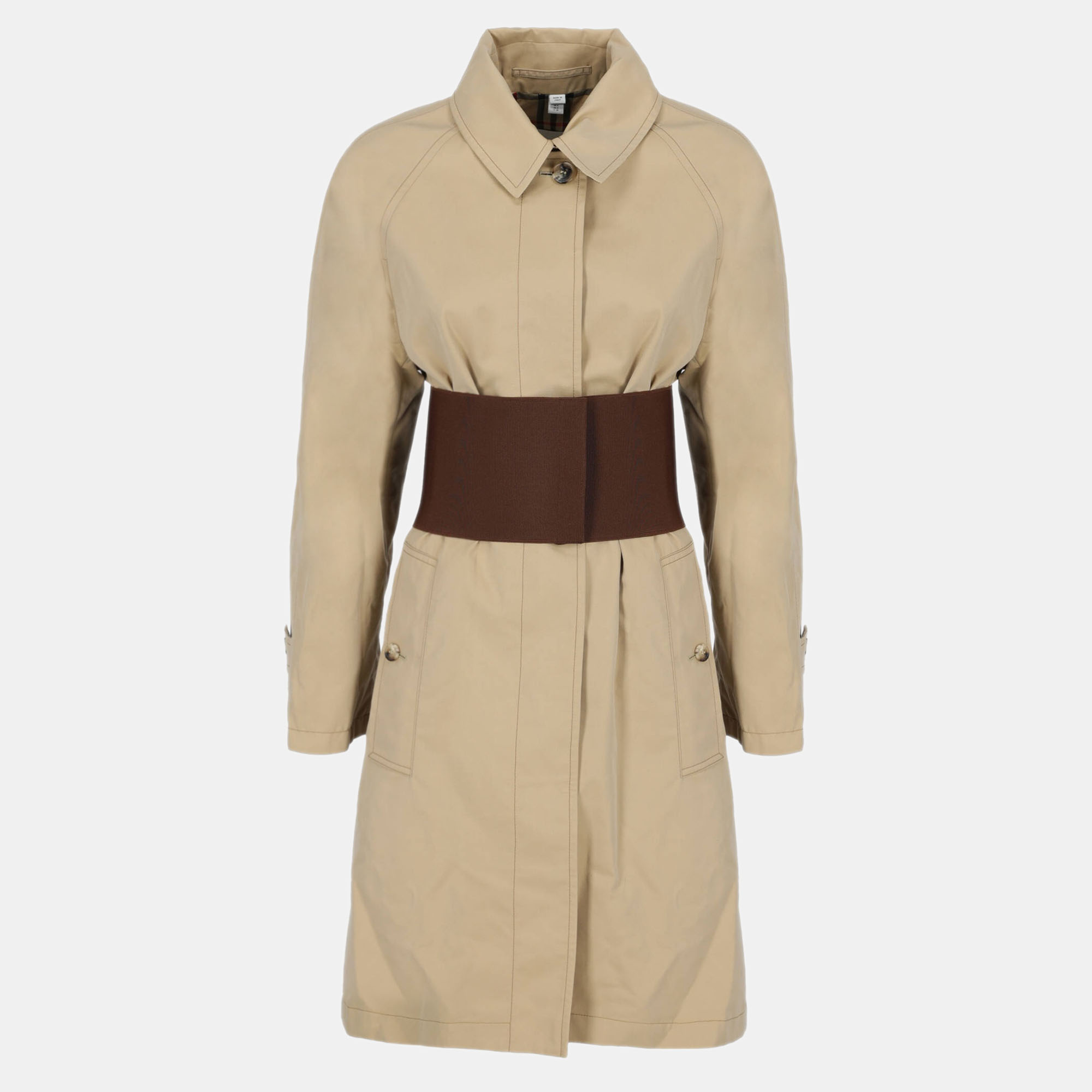 Burberry  Women's Cotton Raincoat - Beige - XS