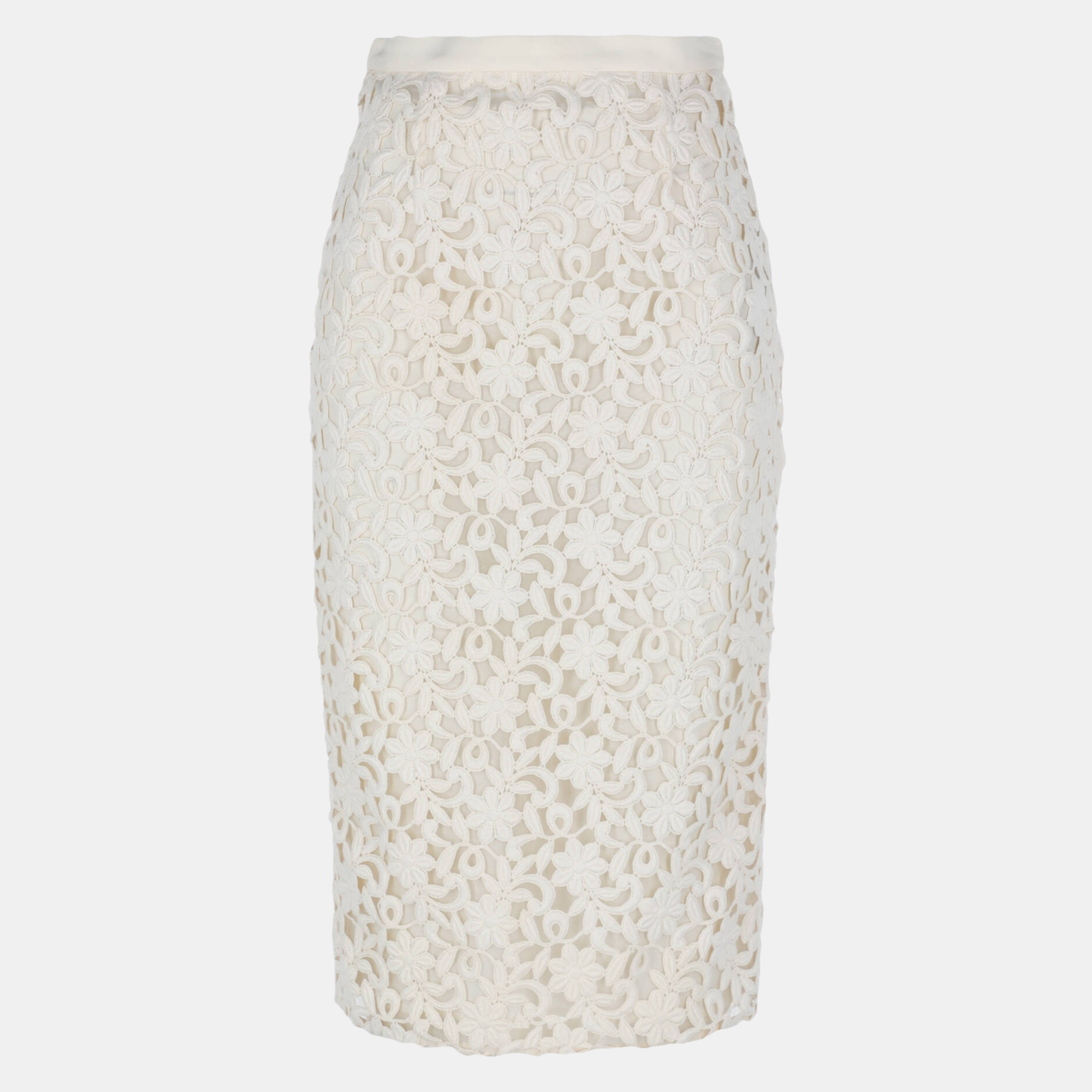 Burberry  Women's Cotton Midi Skirt - Beige - XS