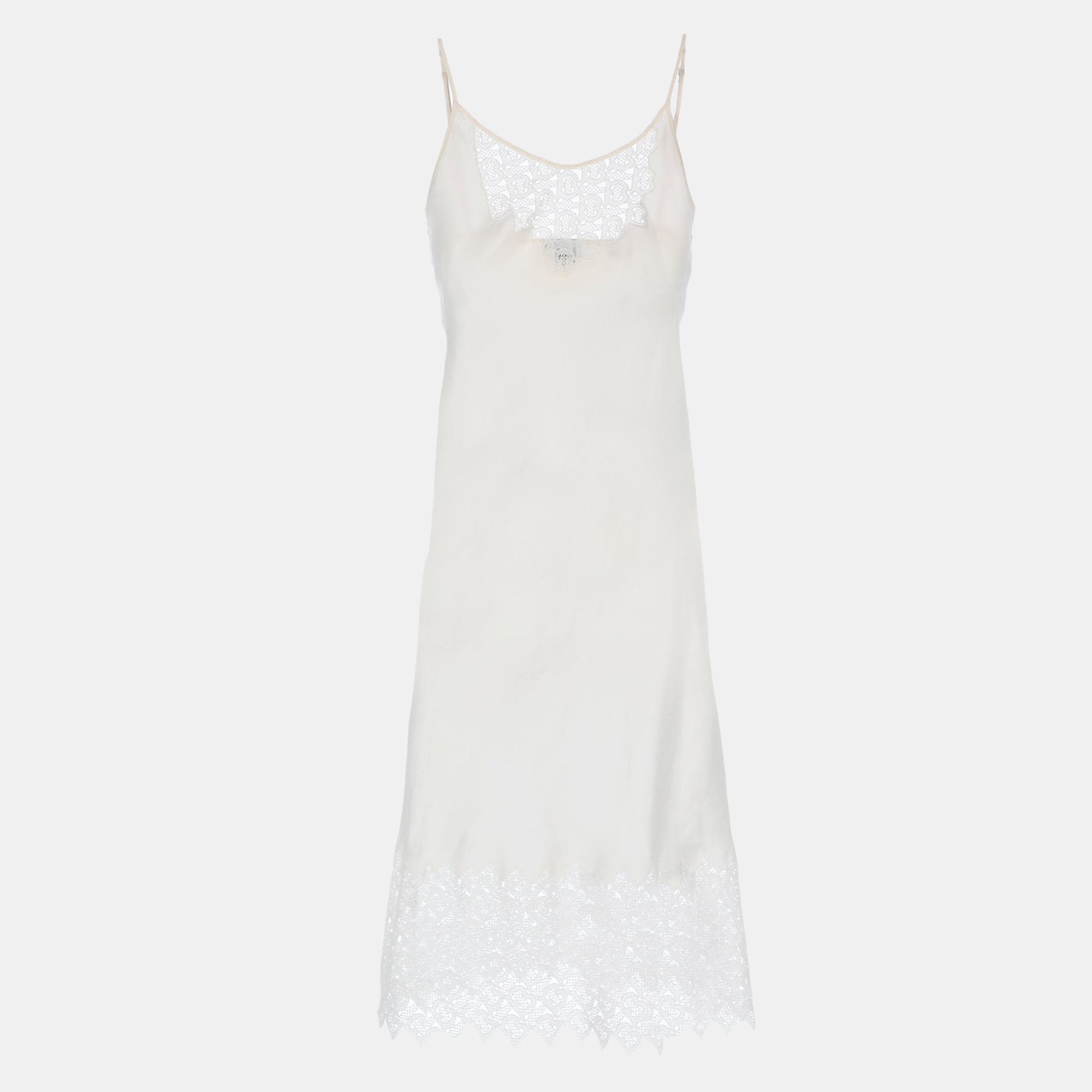 Burberry  Women's Silk Longuette Dress - White - XXS