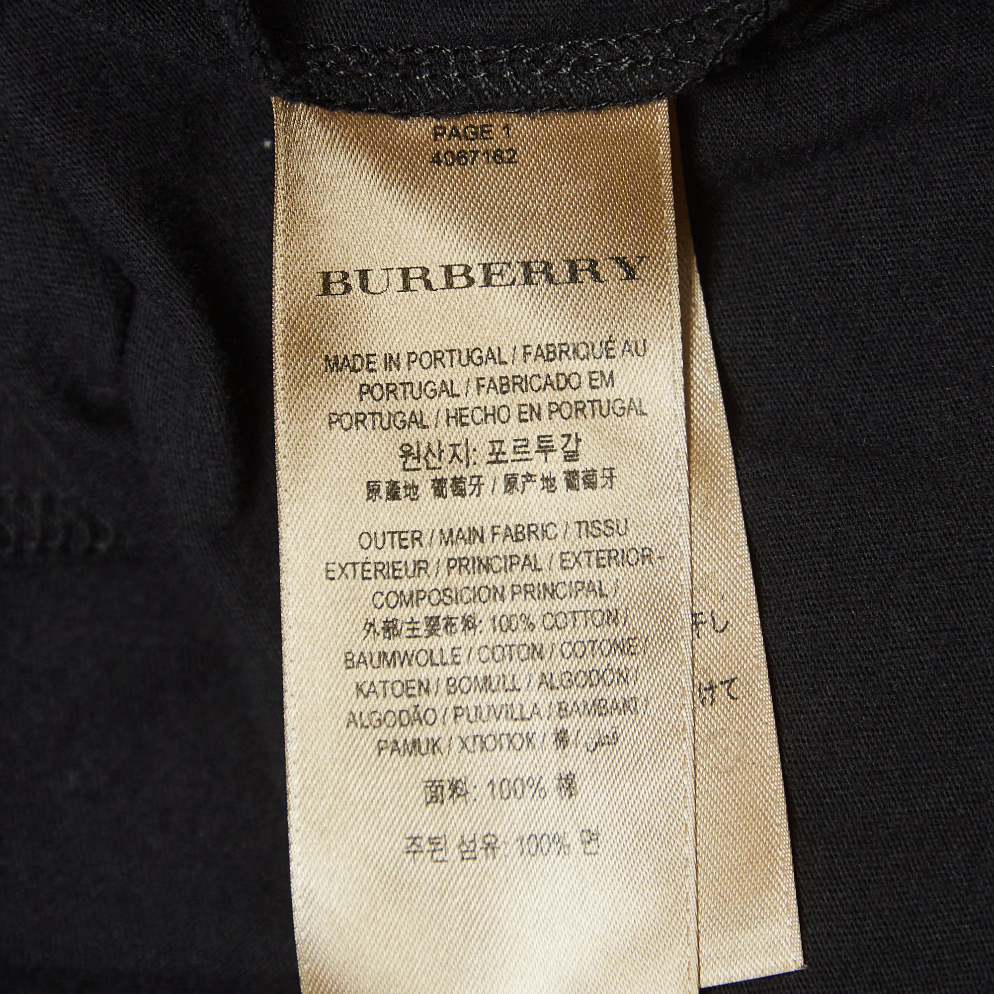 Burberry Black Logo Doddle Print Cotton Crew Neck T-Shirt M