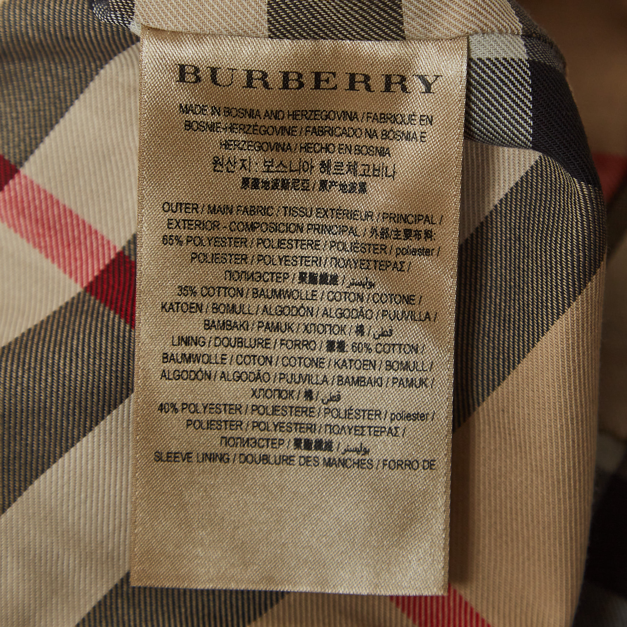 Burberry Beige Gabardine Belted Trench Coat M