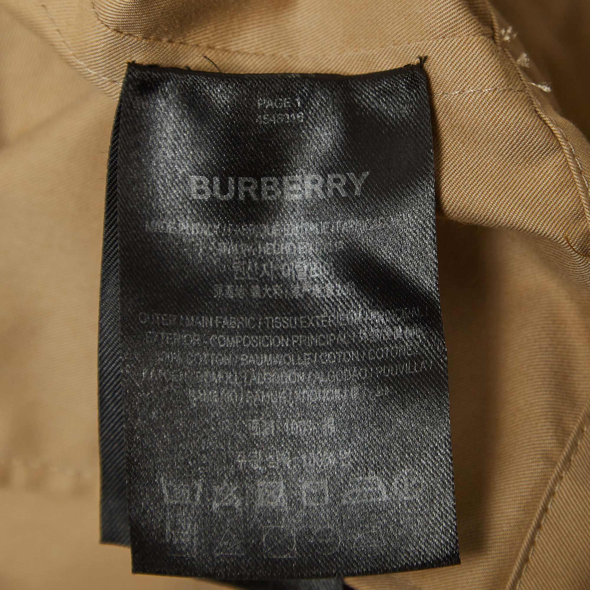 Burberry Beige Cotton Buttoned Long Sleeve Jumpsuit S