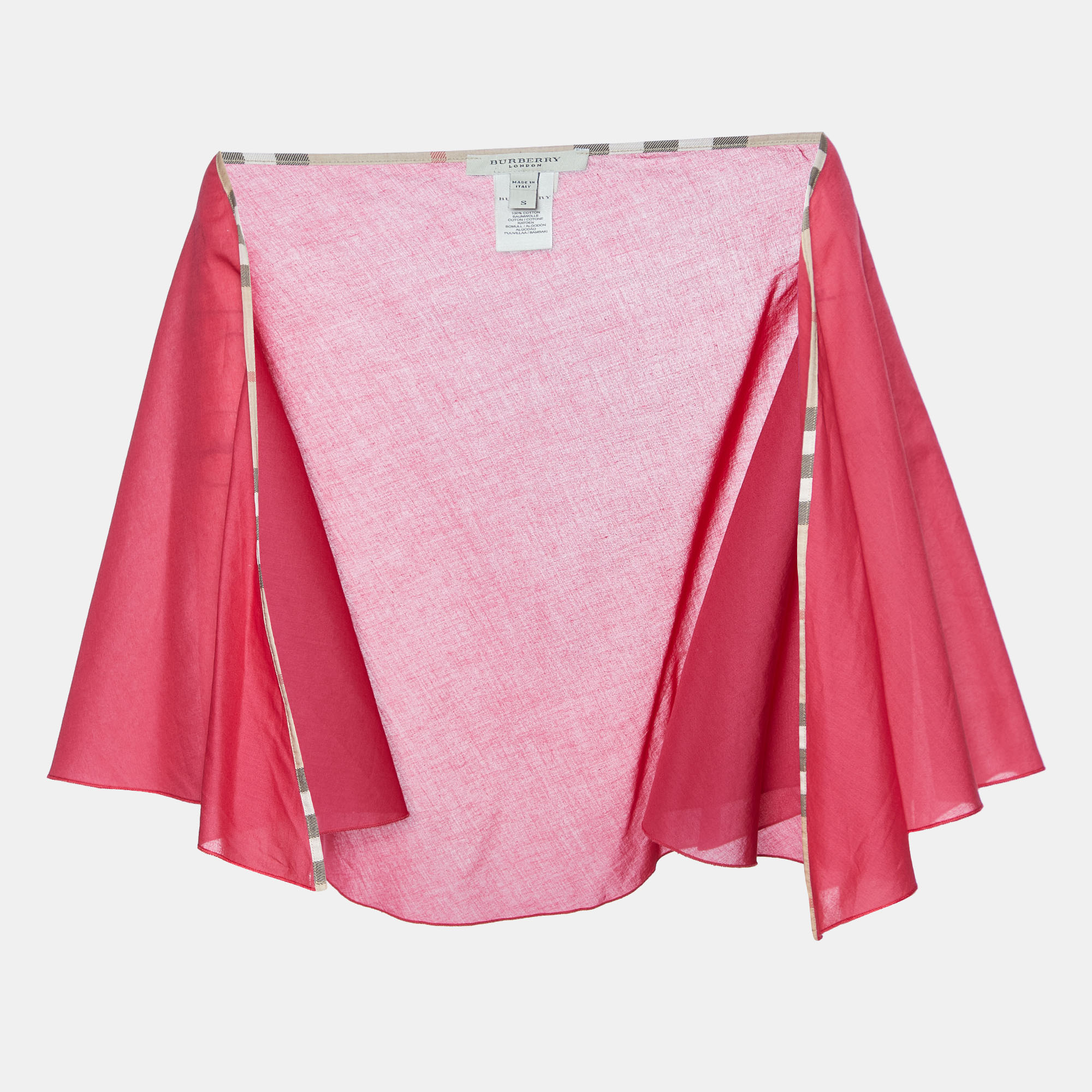 Burberry Coral Pink Cotton Sarong S