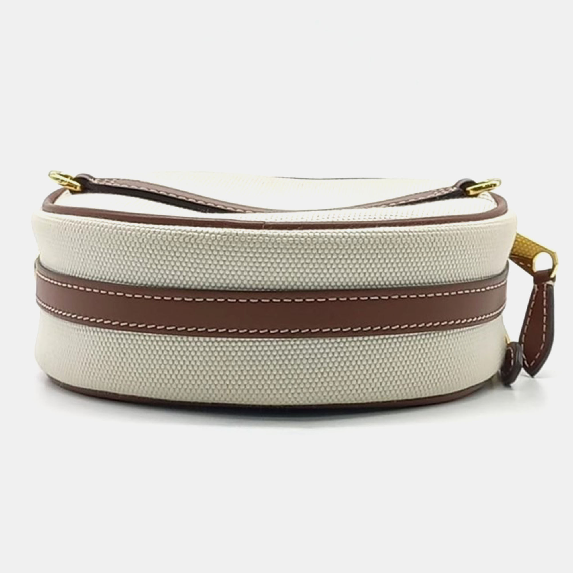 Burberry Beige & Brown Louise Round Crossbody Bag