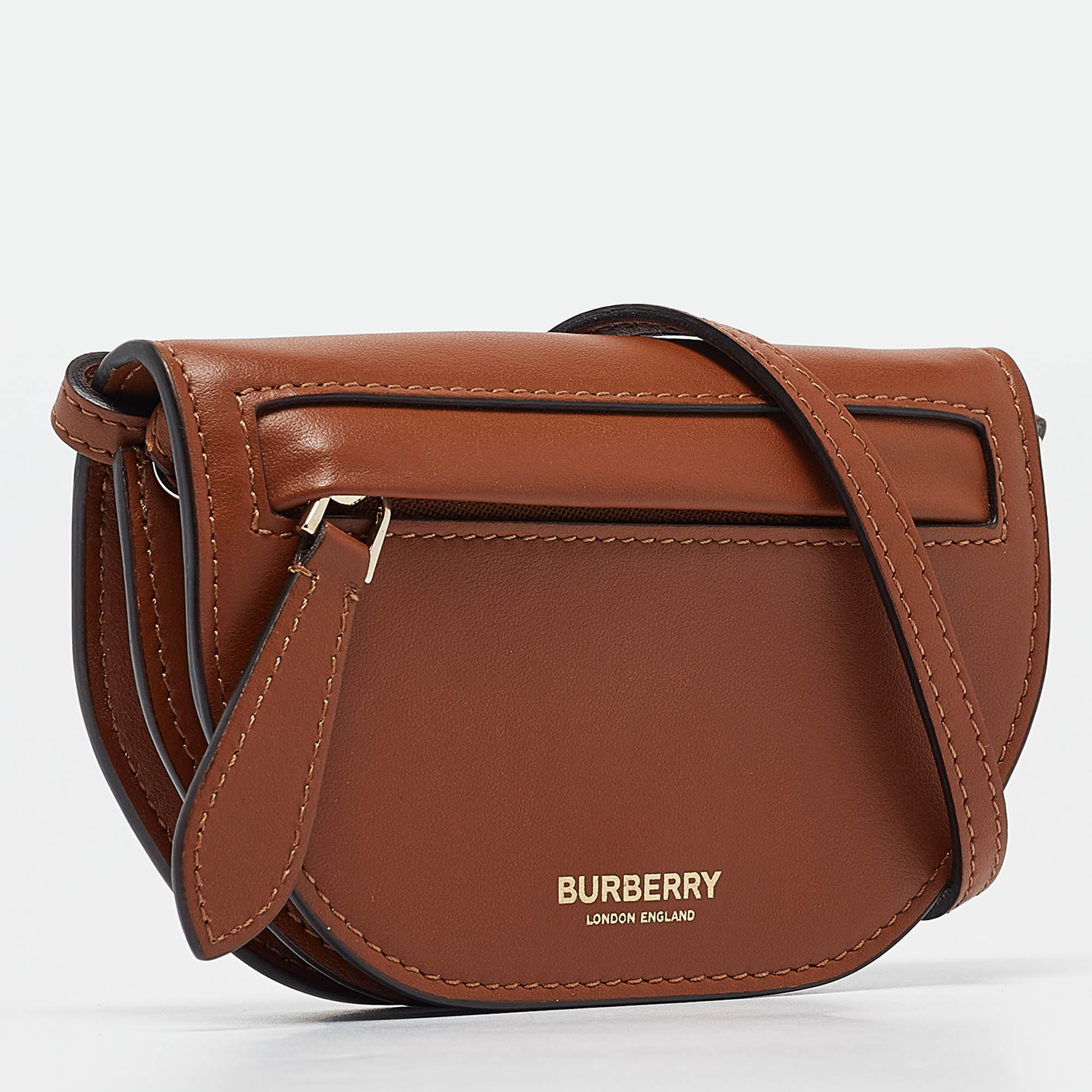 Burberry Brown Micro Olympia Crossbody Card Case