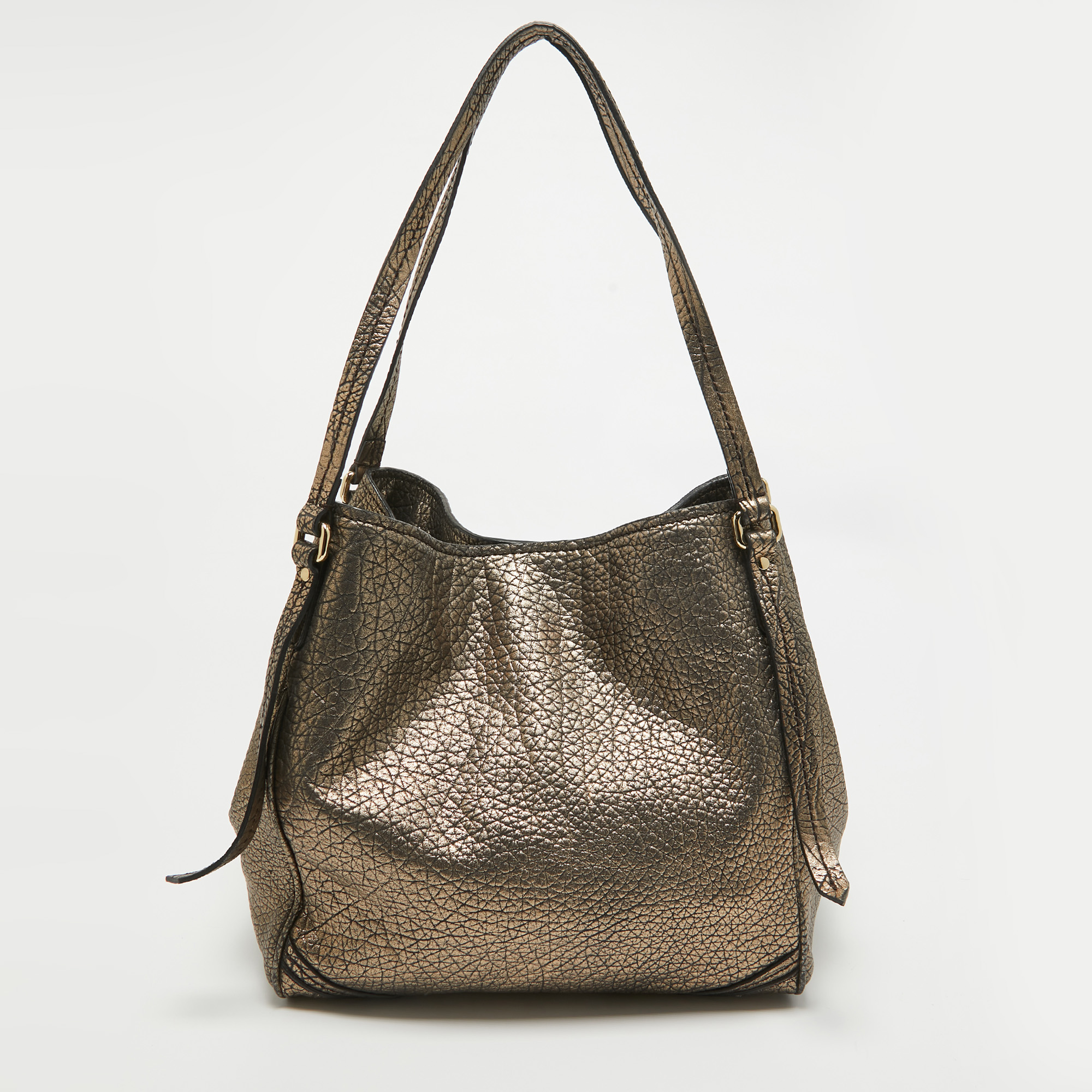 Burberry Metallic Leather Canterbury Tassel Tote