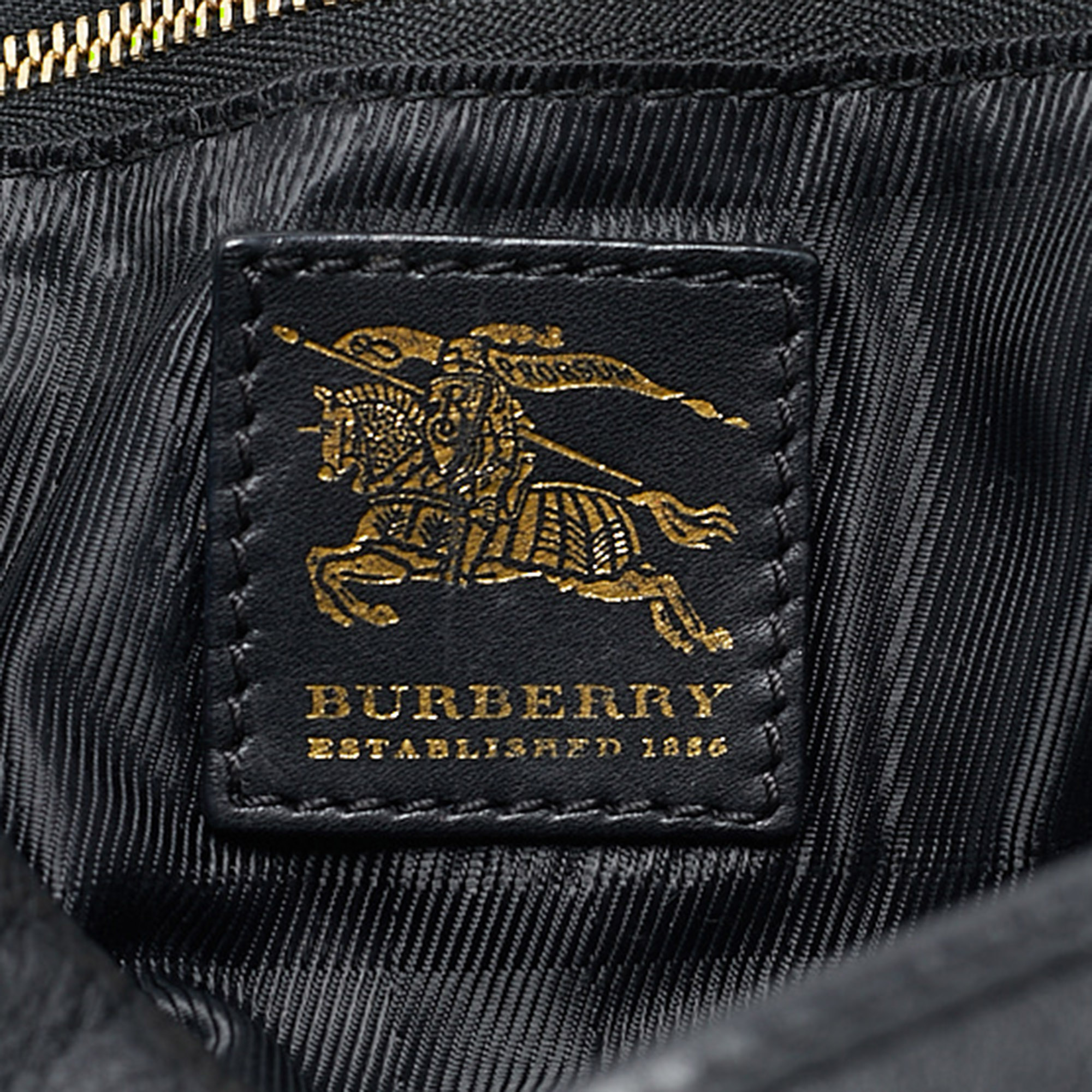 Burberry Black Leather Horsebit Hobo