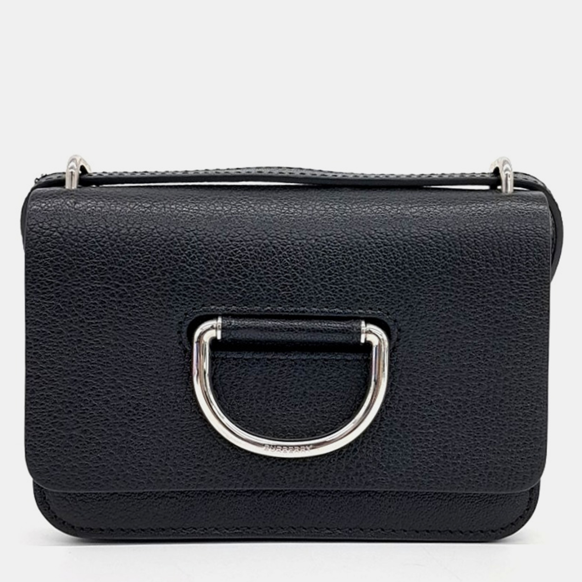 Burberry Black Leather D-ring Crossbody Bag