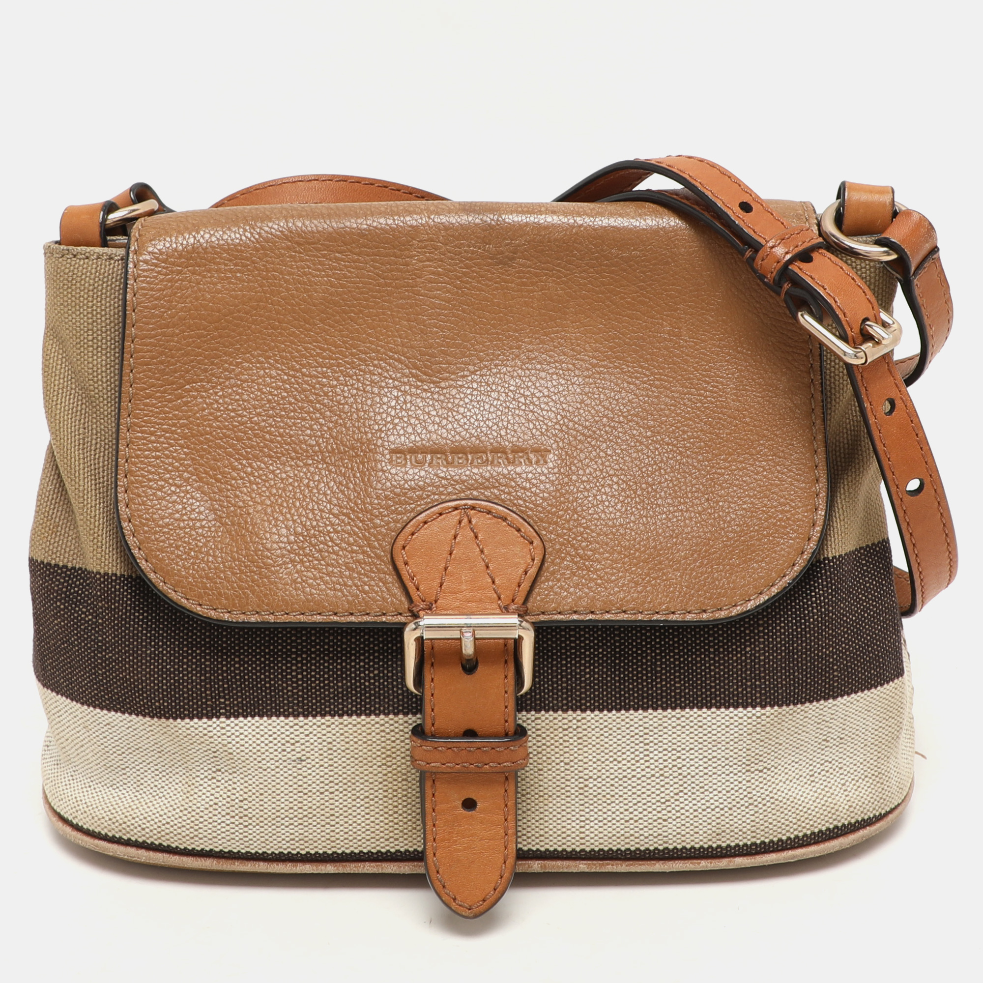 Burberry Beige Mega Check Canvas and Leather Small Gowan Messenger Saddle Bag
Burberry Beige Mega Check Canvas and Leather Small Gowan Messenger Saddle Bag