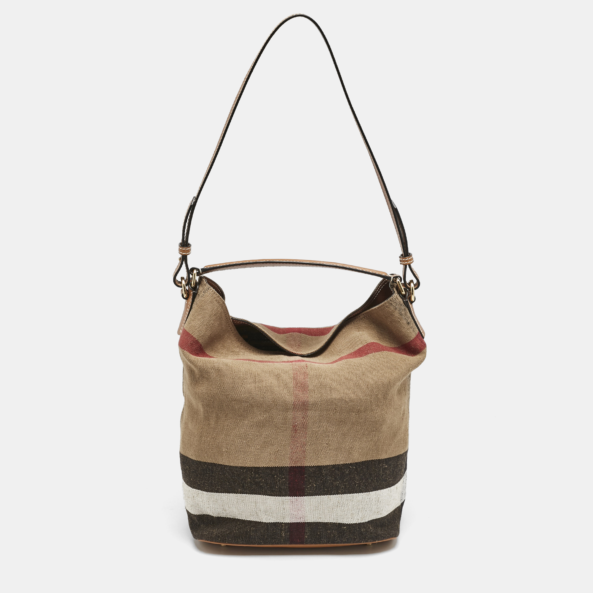 Burberry Brown/Multicolor Mega Check Canvas and Leather Ashby Hobo
Burberry Brown/Multicolor Mega Check Canvas and Leather Ashby Hobo