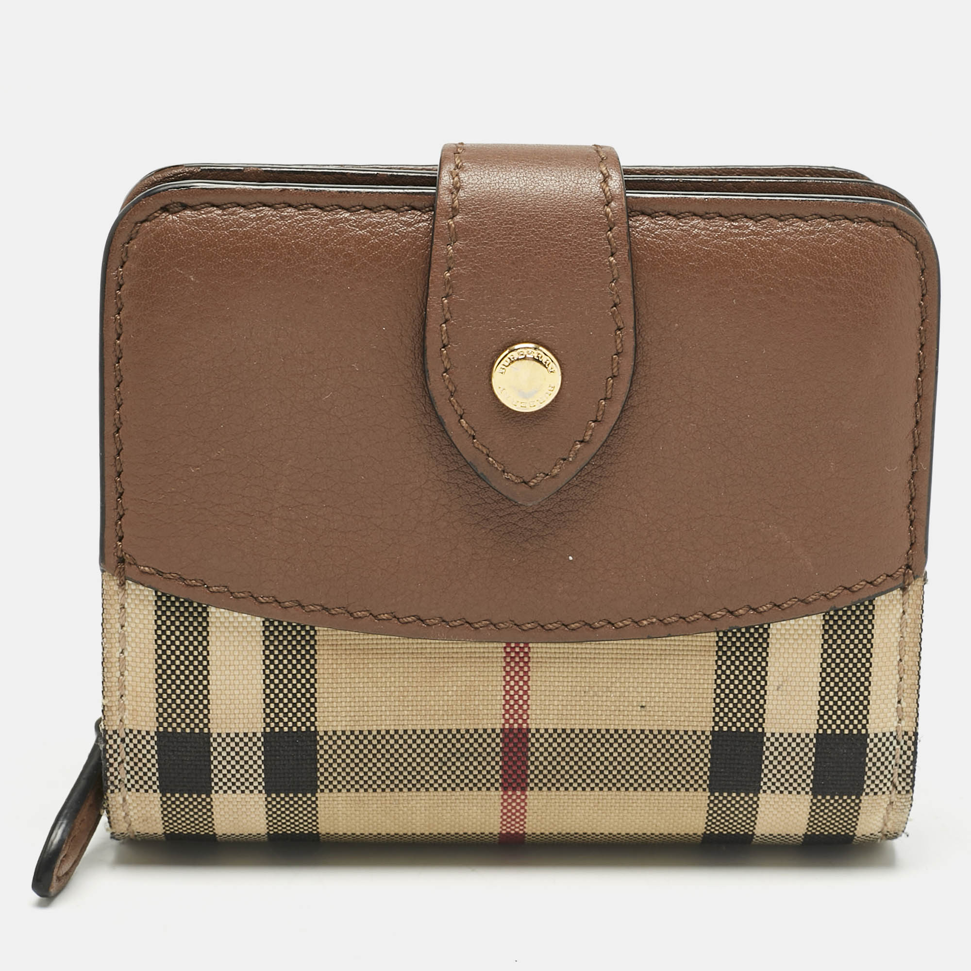 Burberry Beige/Brown Horseferry Check Canvas and Leather Finsbury Wallet
Burberry Beige/Brown Horseferry Check Canvas and Leather Finsbury Wallet