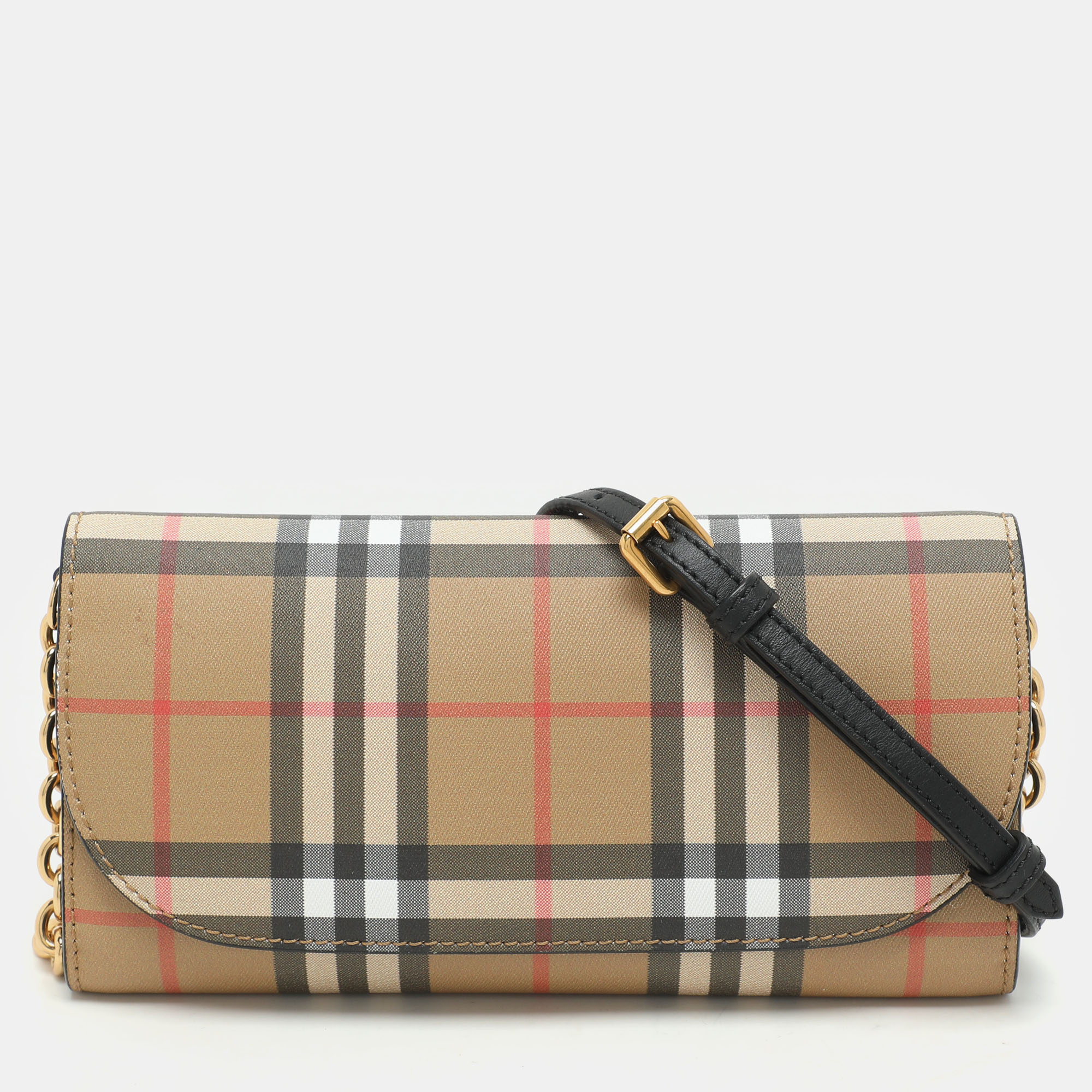 Burberry Beige Vintage Check Coated Canvas Henley Wallet On Chain
Burberry Beige Vintage Check Coated Canvas Henley Wallet On Chain