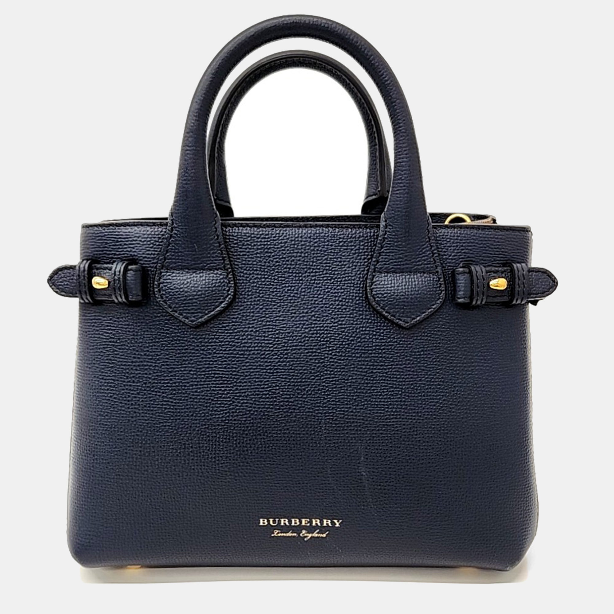 Burberry Navy Blue Leather Banner Bag Small
Burberry Navy Blue Leather Banner Bag Small