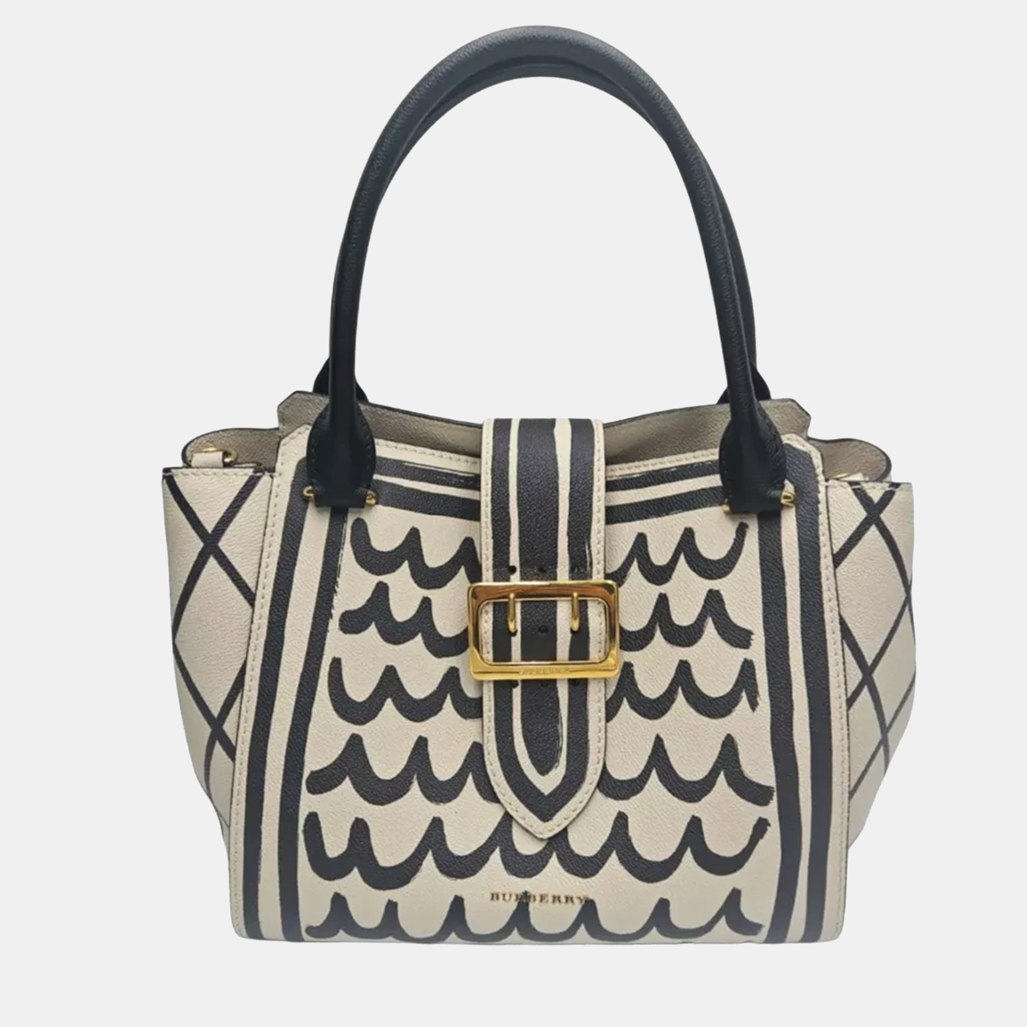Burberry Buckle Medium Limestone Soft Grain Calfskin Leather Tote Bag, Black
Burberry Buckle Medium Limestone Soft Grain Calfskin Leather Tote Bag, Black
