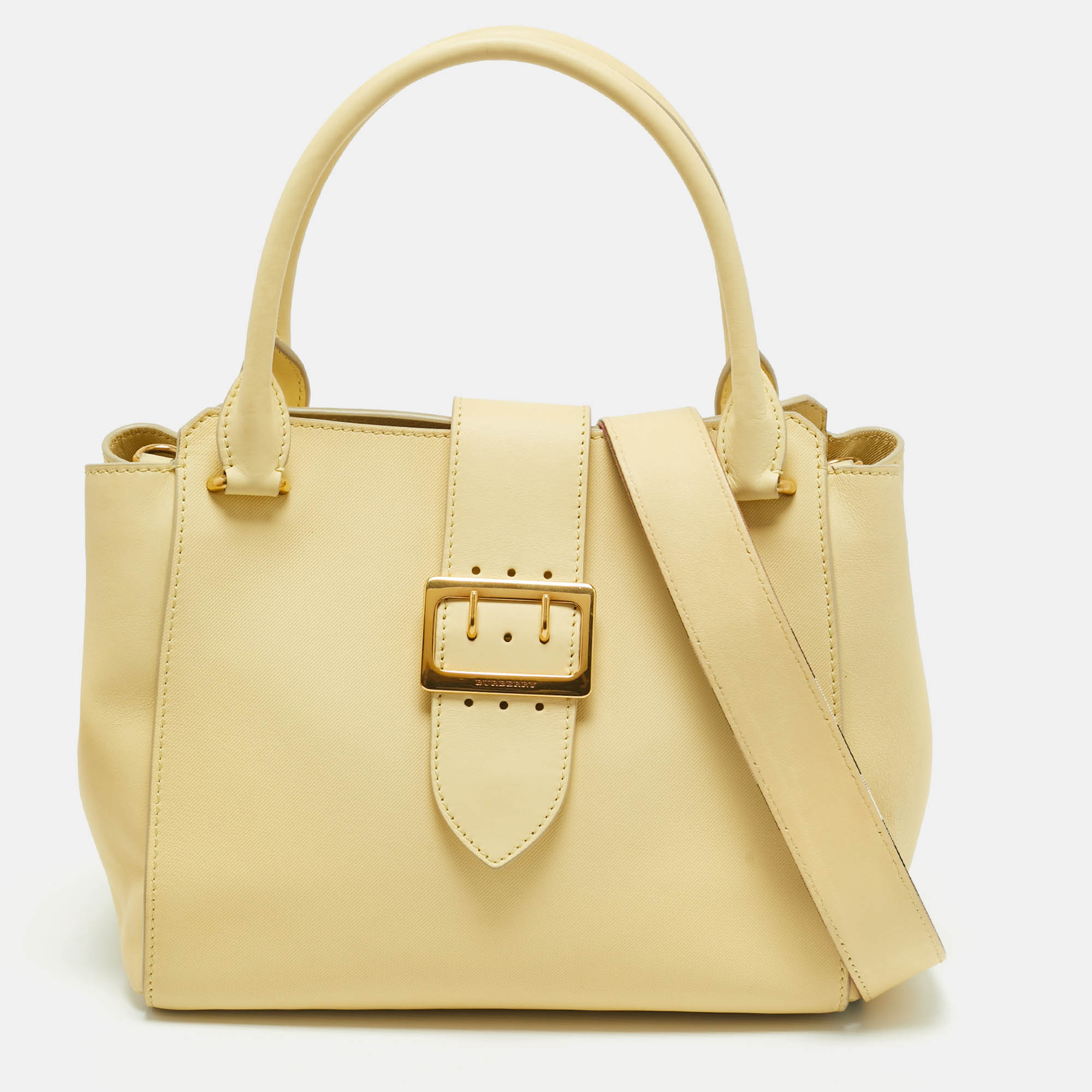 Burberry Light Yellow Leather Medium Buckle Tote
Burberry Light Yellow Leather Medium Buckle Tote