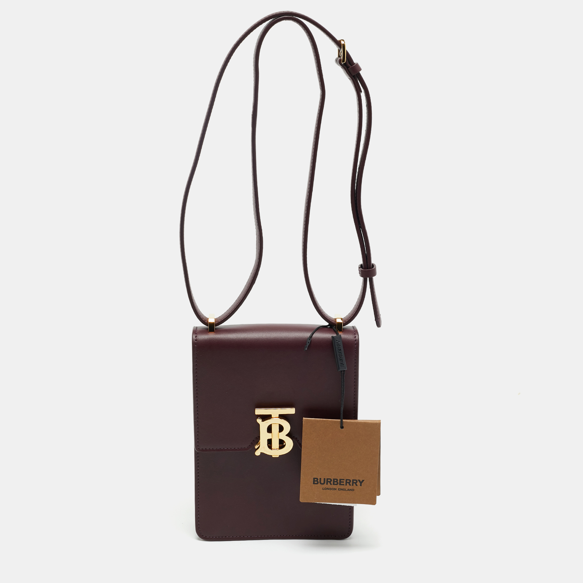Burberry Burgundy Leather Robin Crossbody Bag 
Burberry Burgundy Leather Robin Crossbody Bag