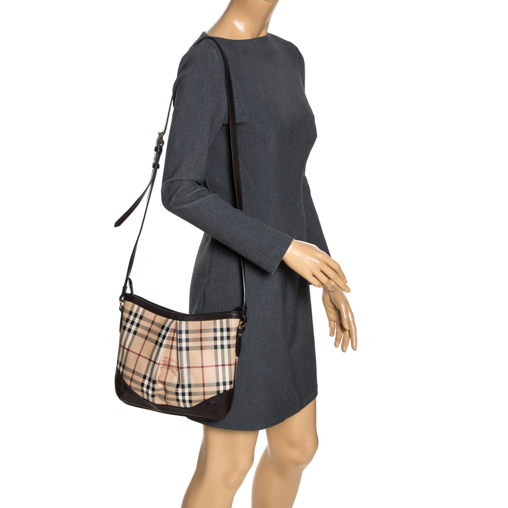 Burberry Beige Haymarket Check Coated Canvas and Leather Hartham Crossbody Bag
Burberry Beige Haymarket Check Coated Canvas and Leather Hartham Crossbody Bag