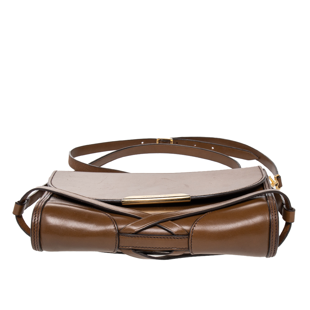 Burberry Brown Leather Abbott Shoulder Bag