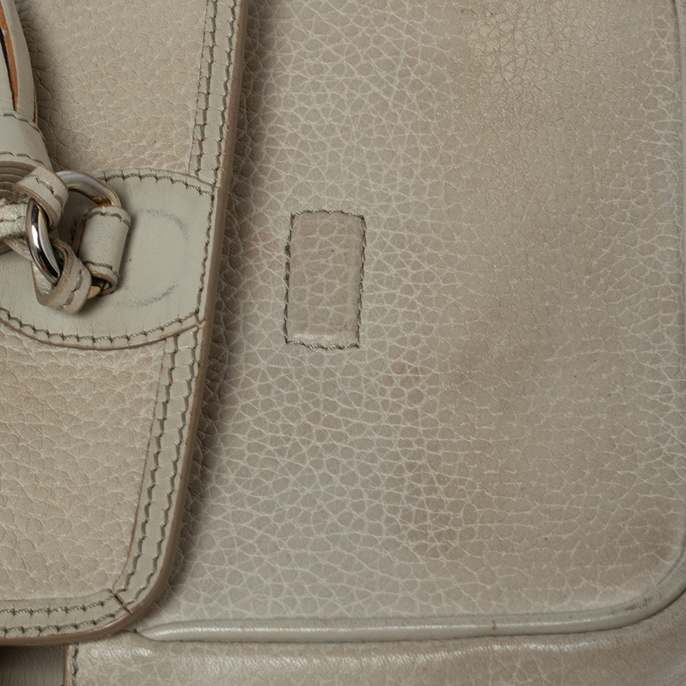 Burberry Beige Leather Tassel Crossbody Bag