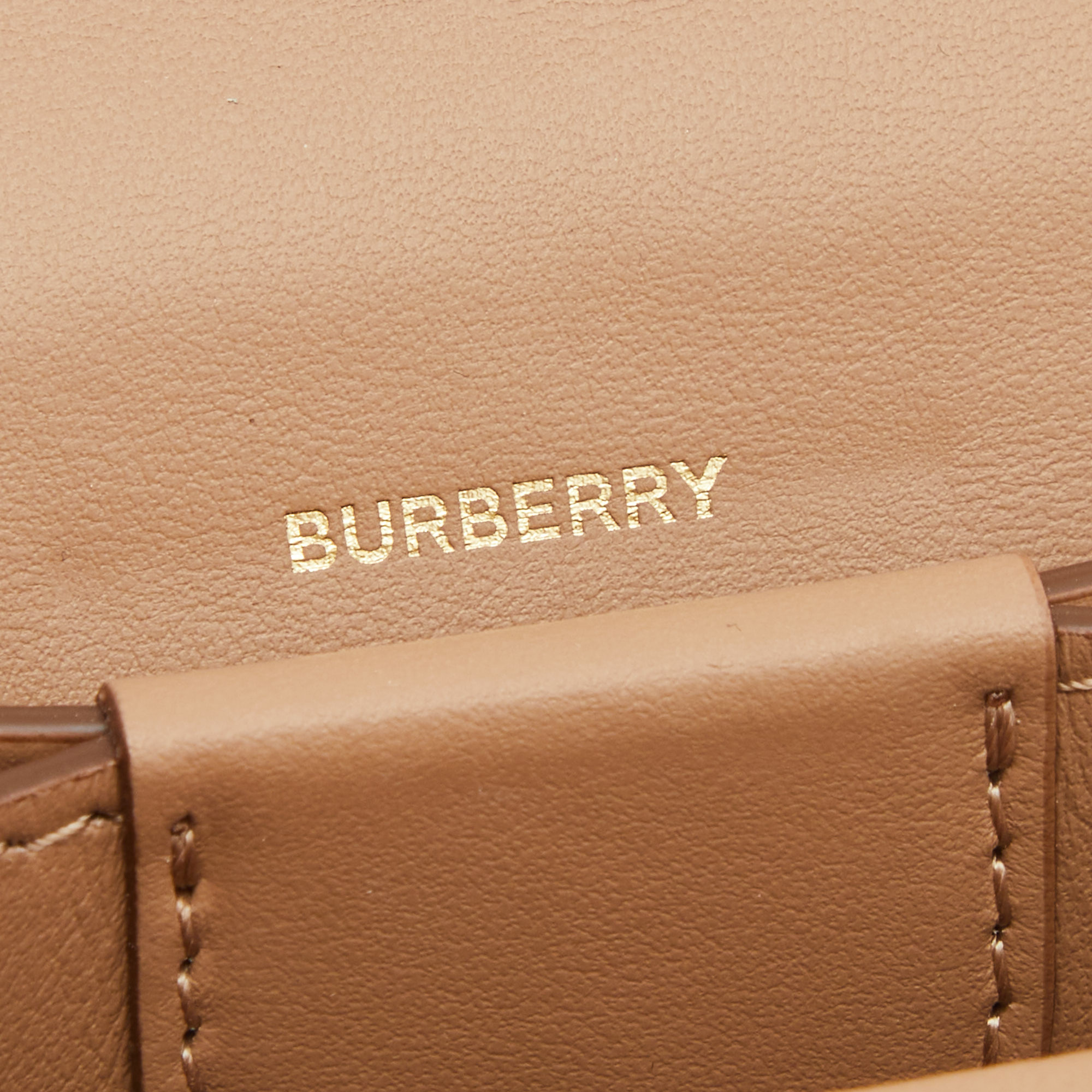 Burberry Beige TB Embossed Leather Jessie Card Case