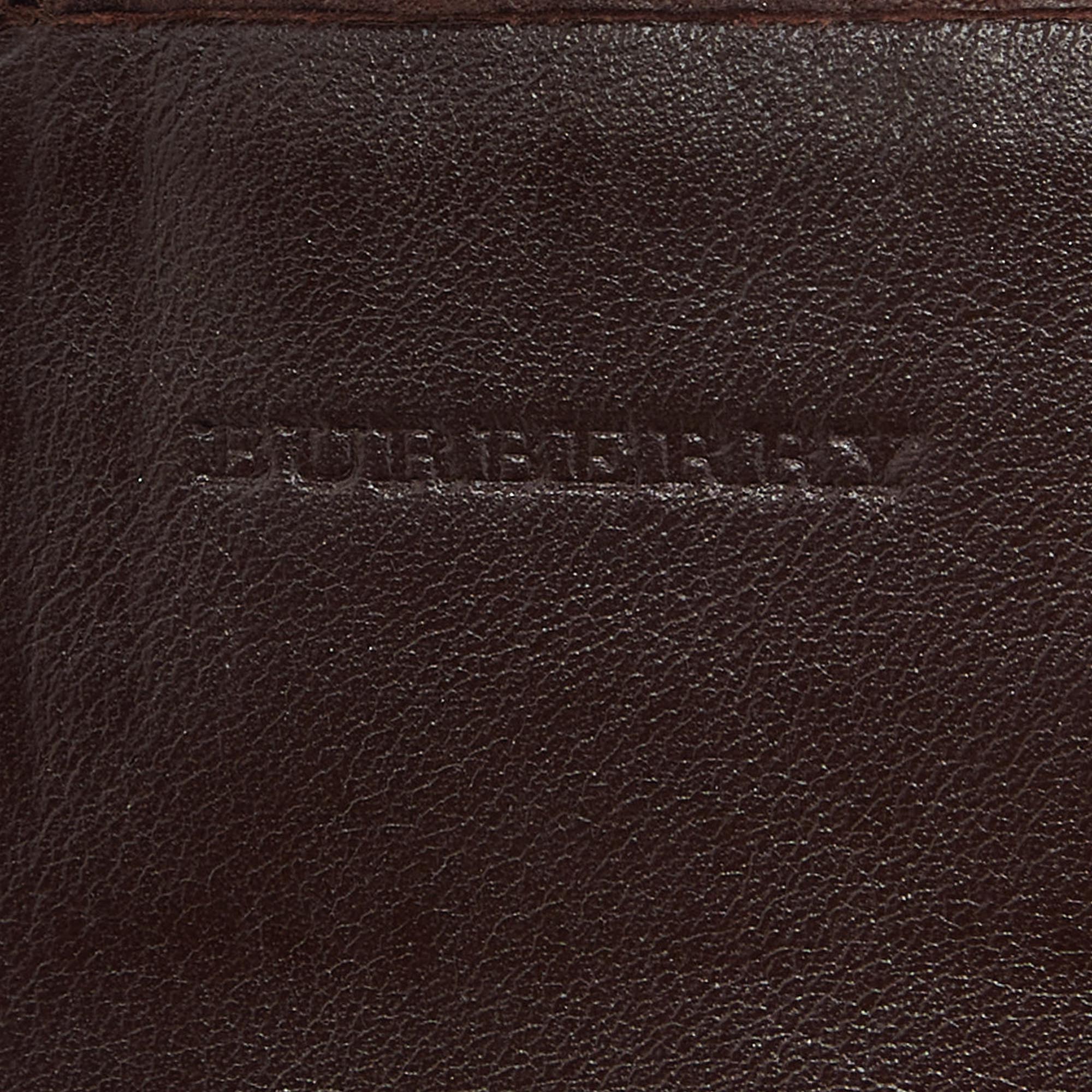 Burberry Dark Brown Leather Continental Wallet