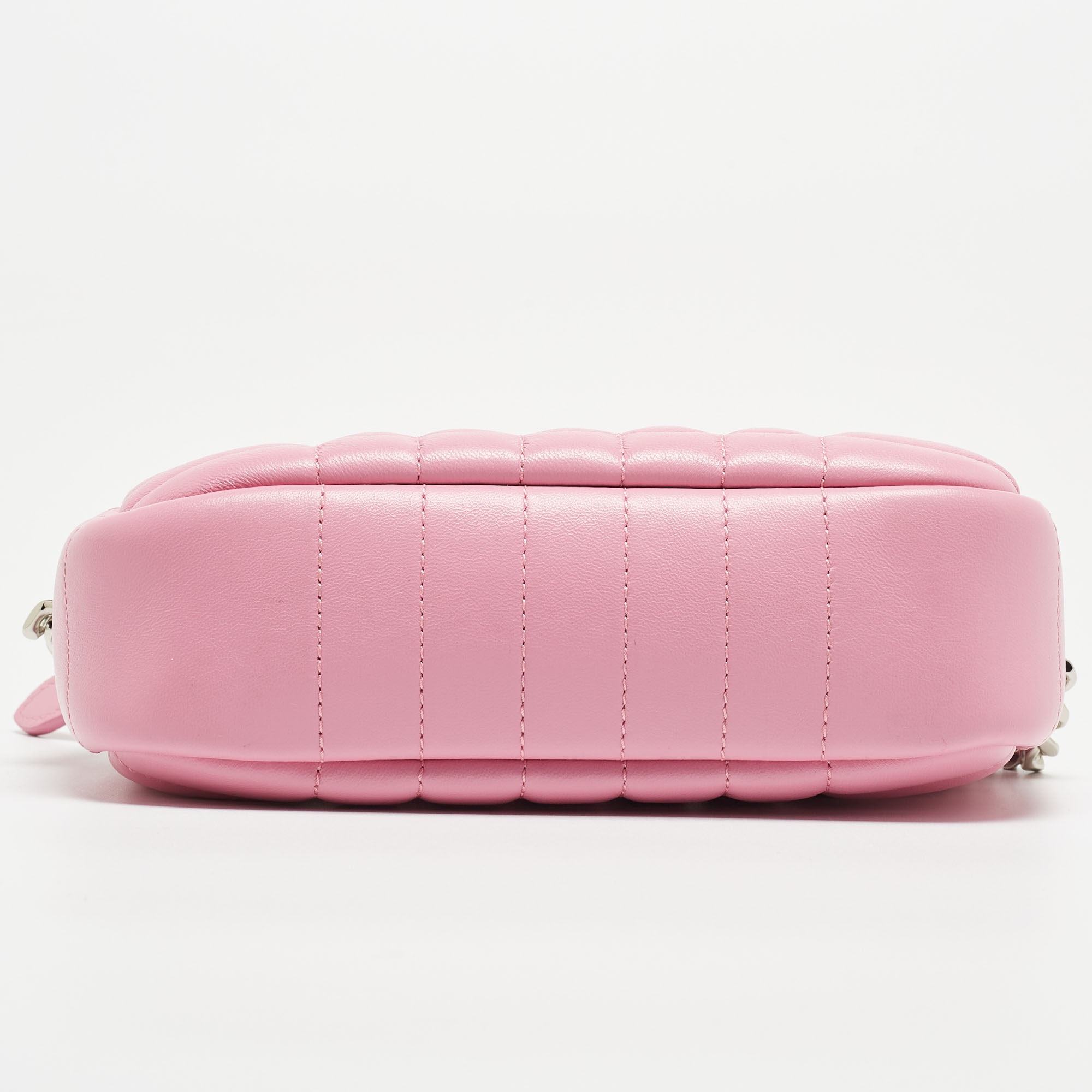 Burberry Pink Quilted Leather Mini Lola Camera Bag