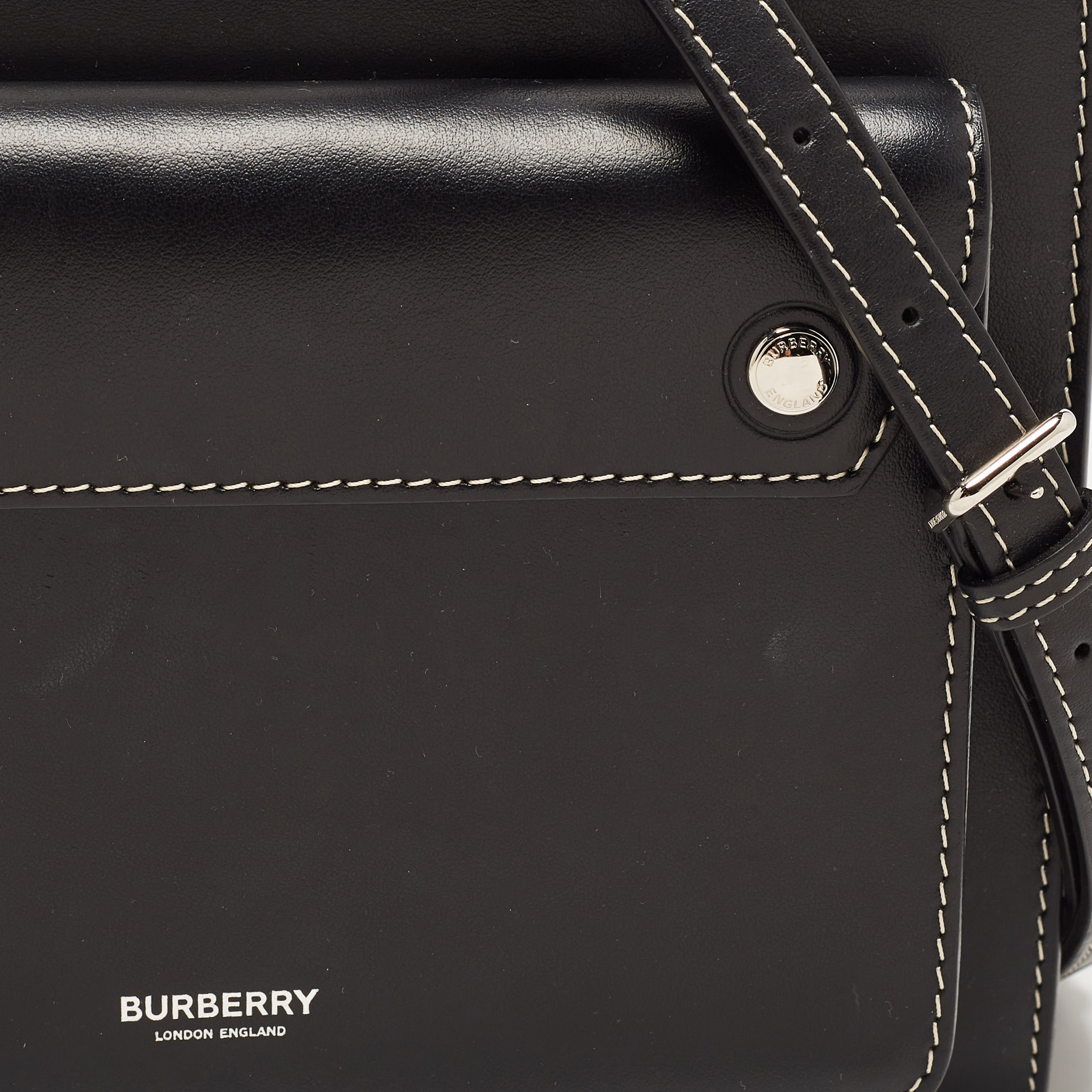 Burberry Black Leather Mini Pocket Tote