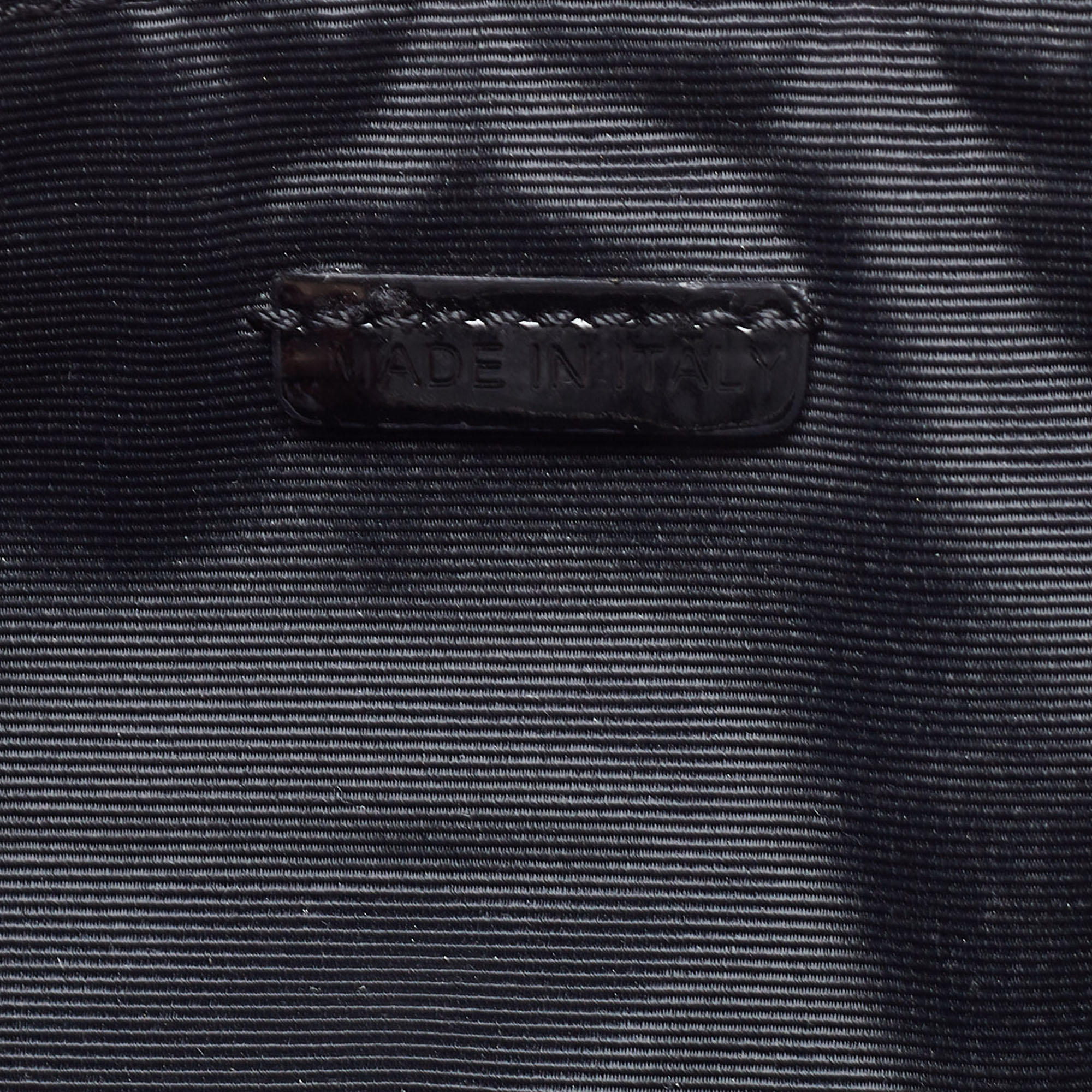 Burberry Beige/Black Nova Check PVC And Patent Leather Studded Wristlet Clutch