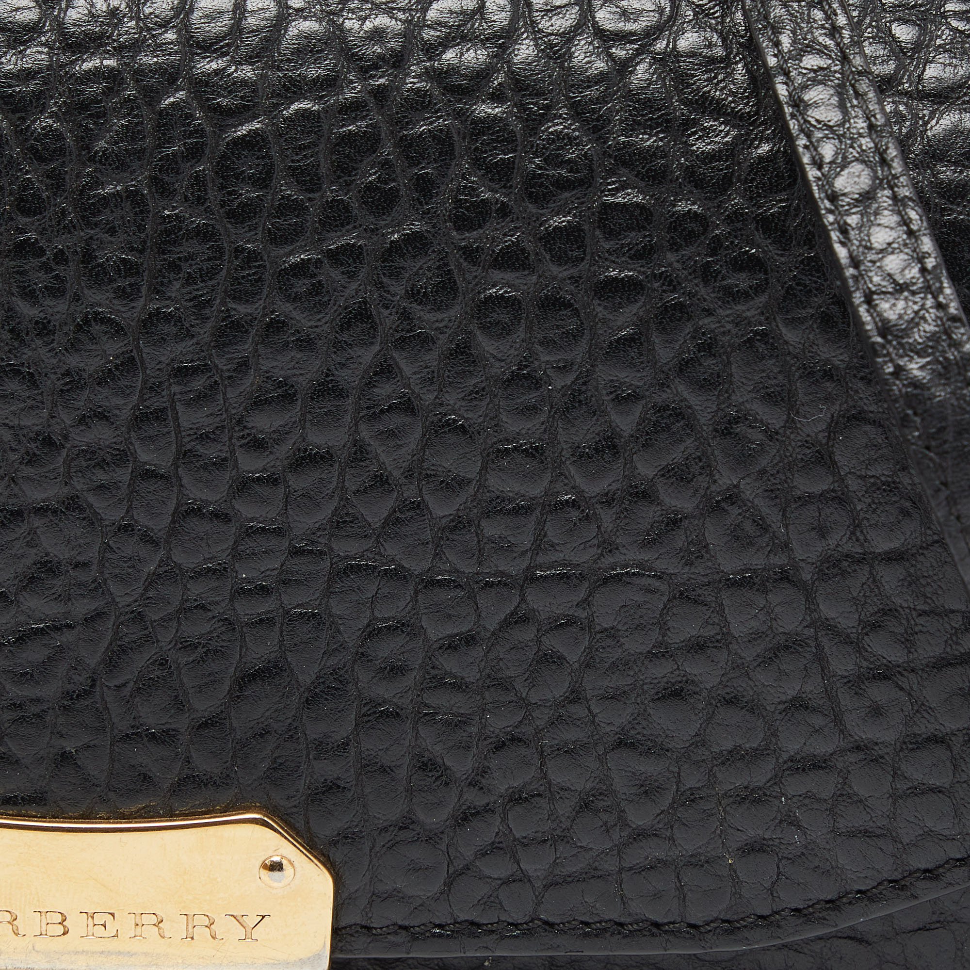 Burberry Black Leather Madison Crossbody Bag