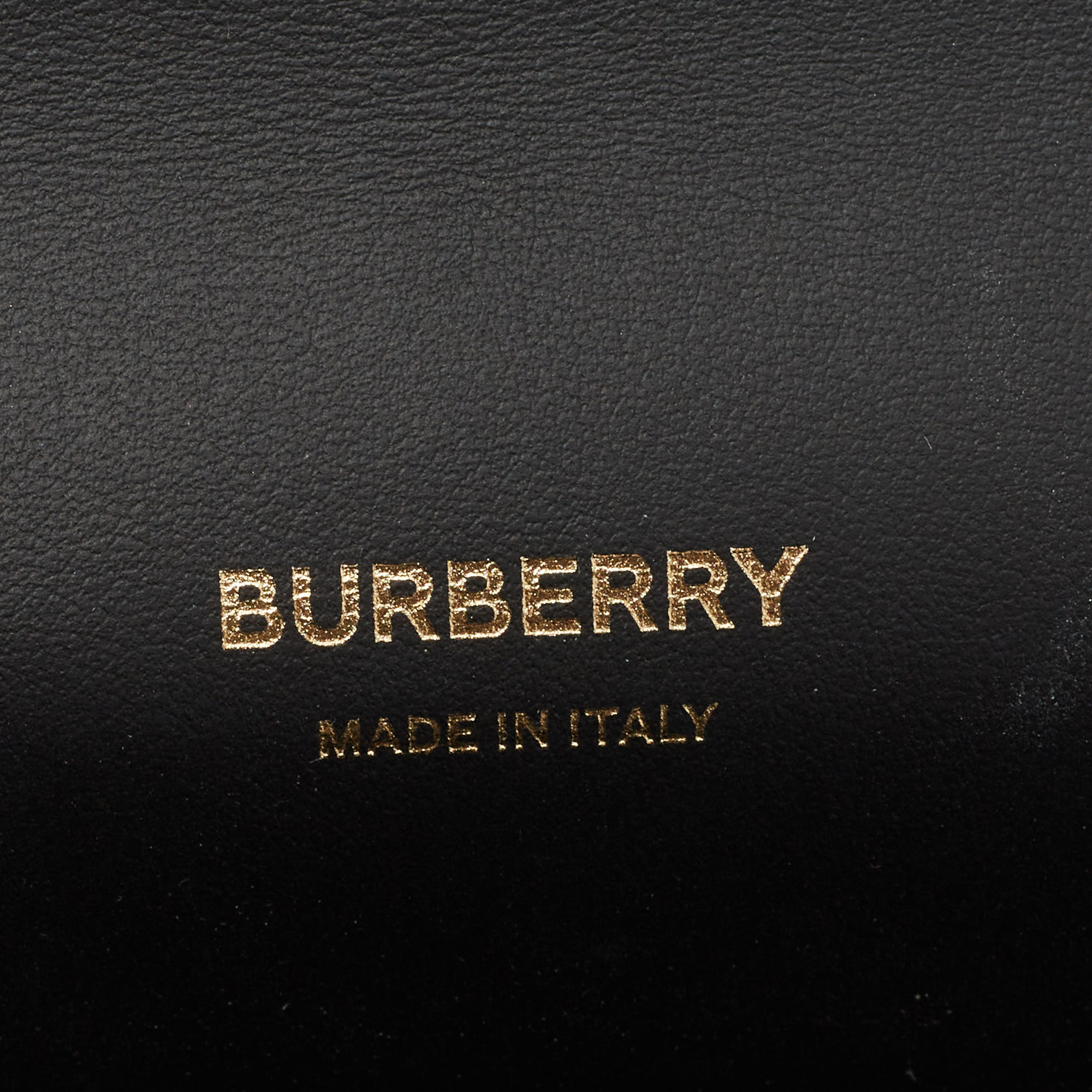 Burberry Black Leather TB Elongated Chain Bag
