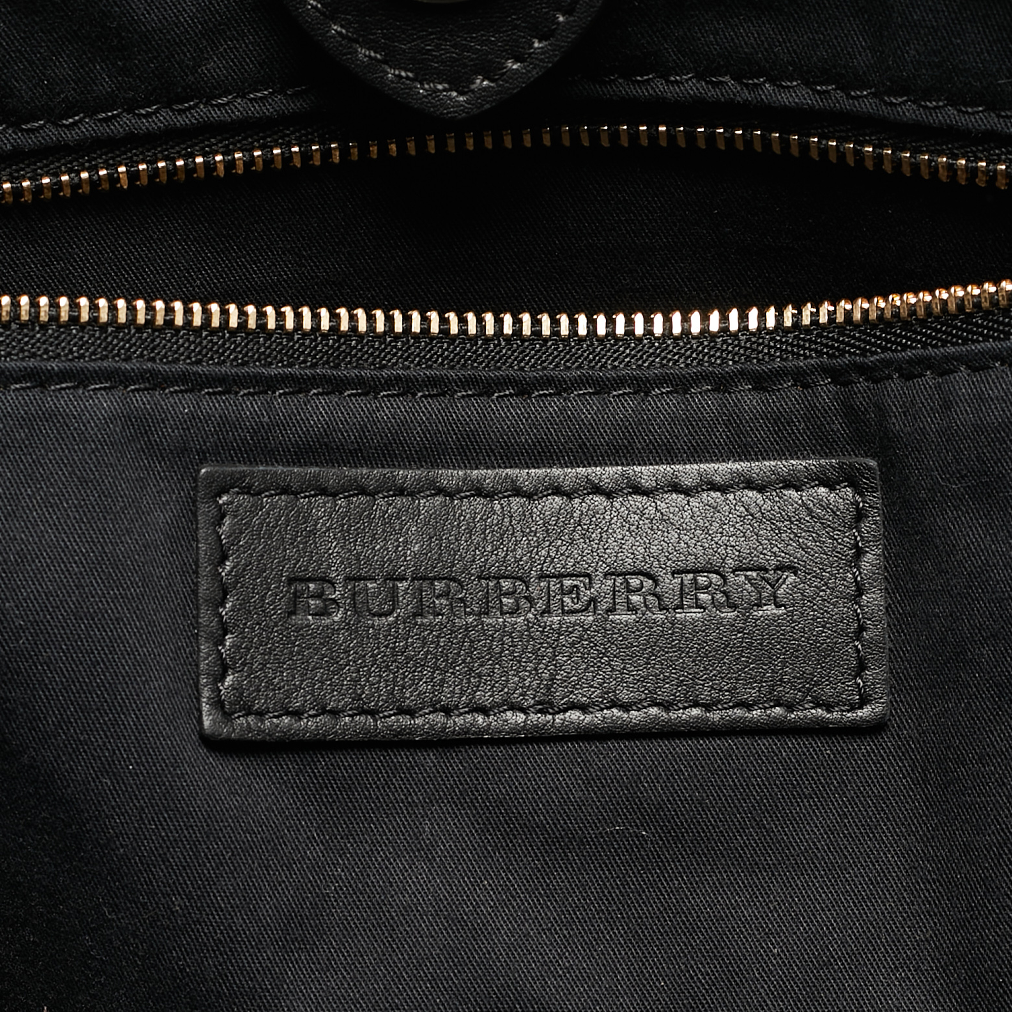 Burberry Black Leather Small Canterbury Tote