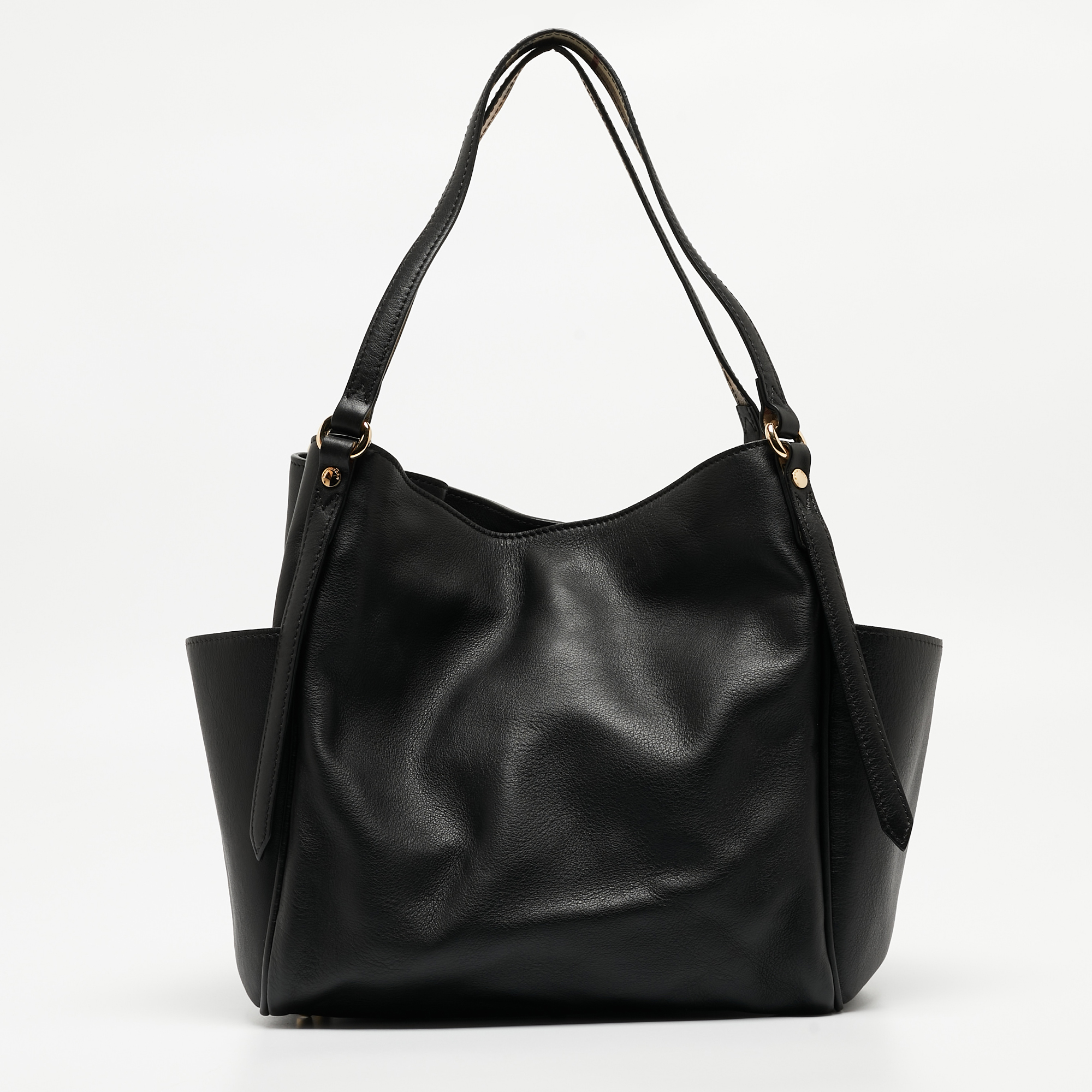 Burberry Black Leather Small Canterbury Tote