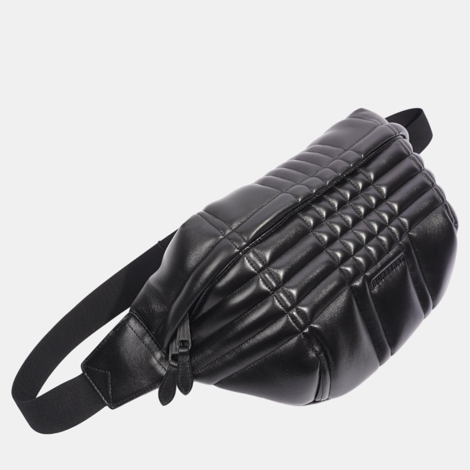 Burberry Sonny Belt Bag Black Leather